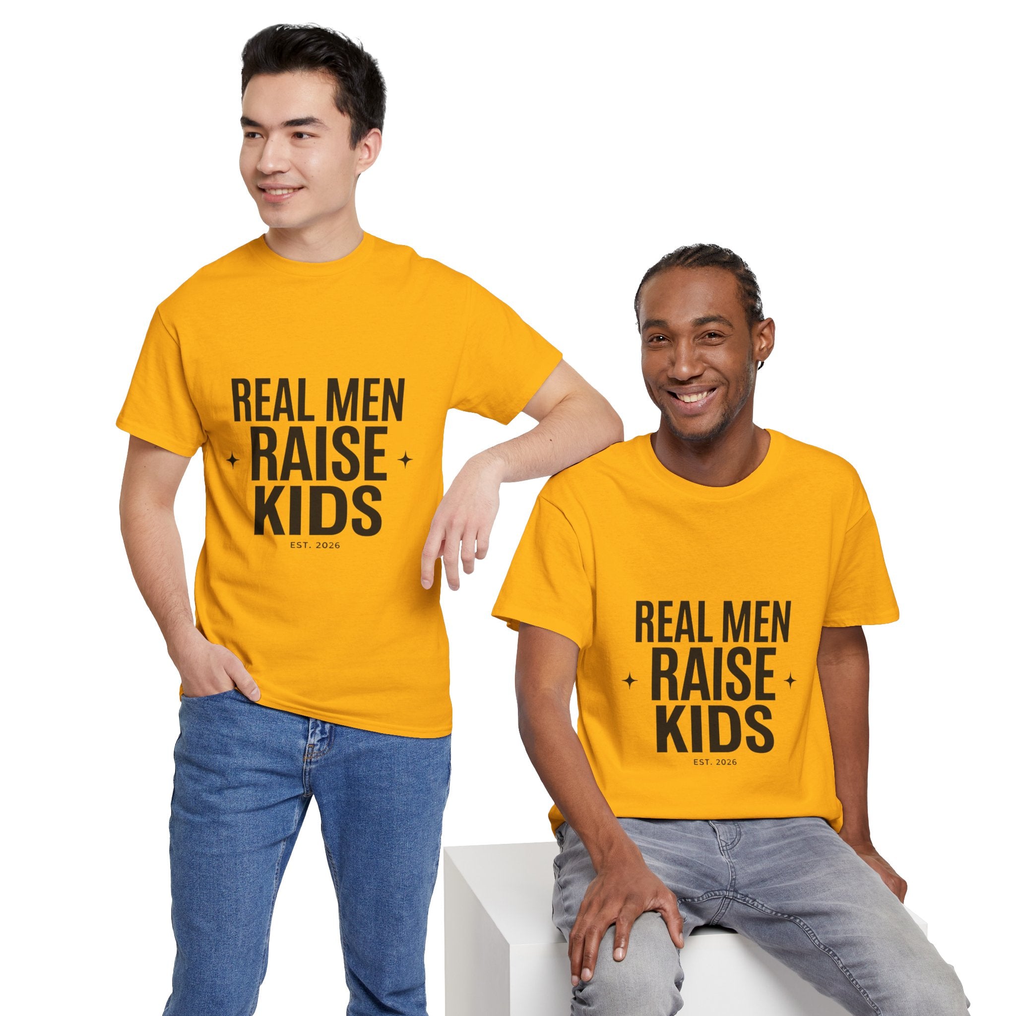 Real Men Raise Kids T-Shirt — Fatherhood Dad Pride Tee