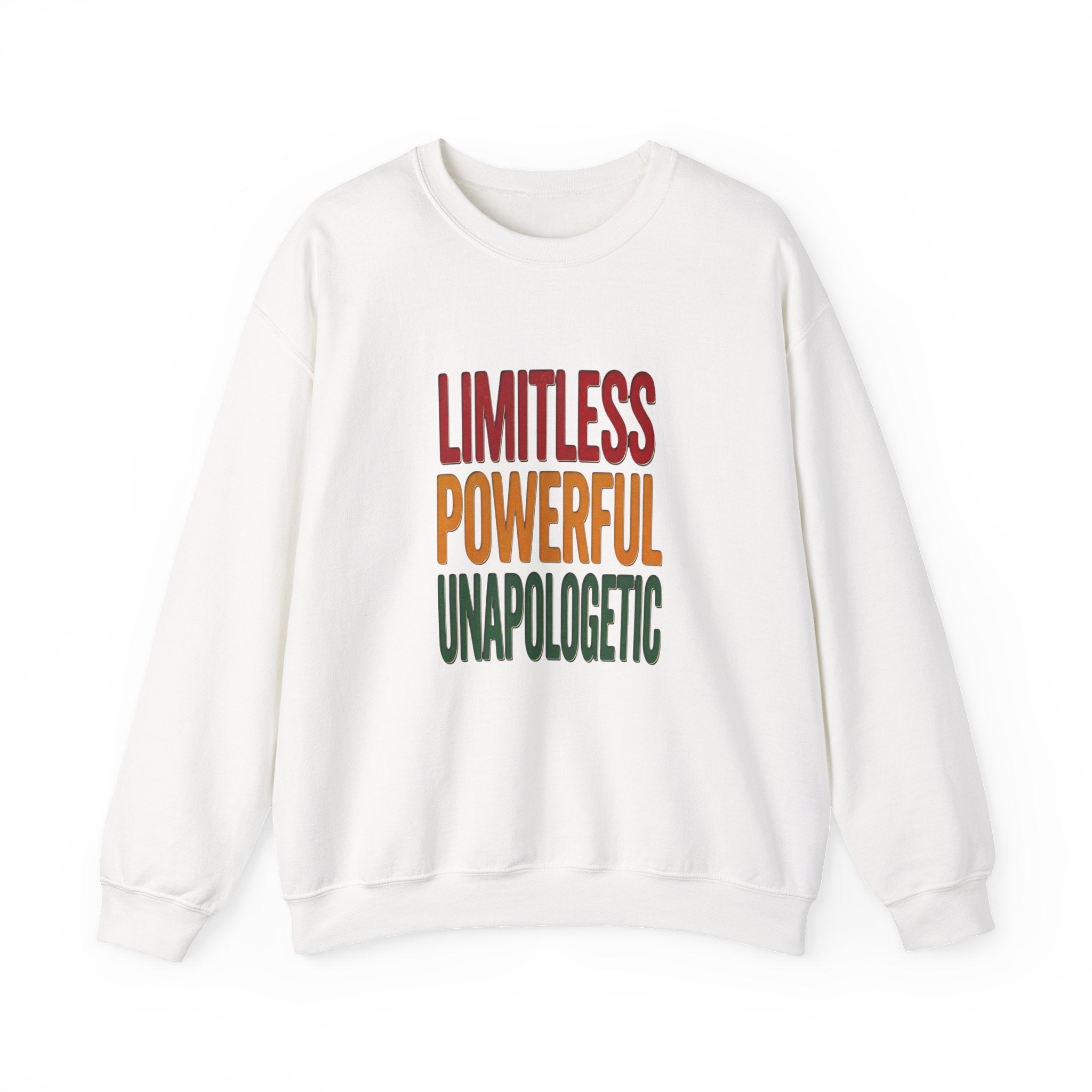 Limitless Powerful Unapologetic Sweatshirt | Juneteenth Pan-African Freedom Typography