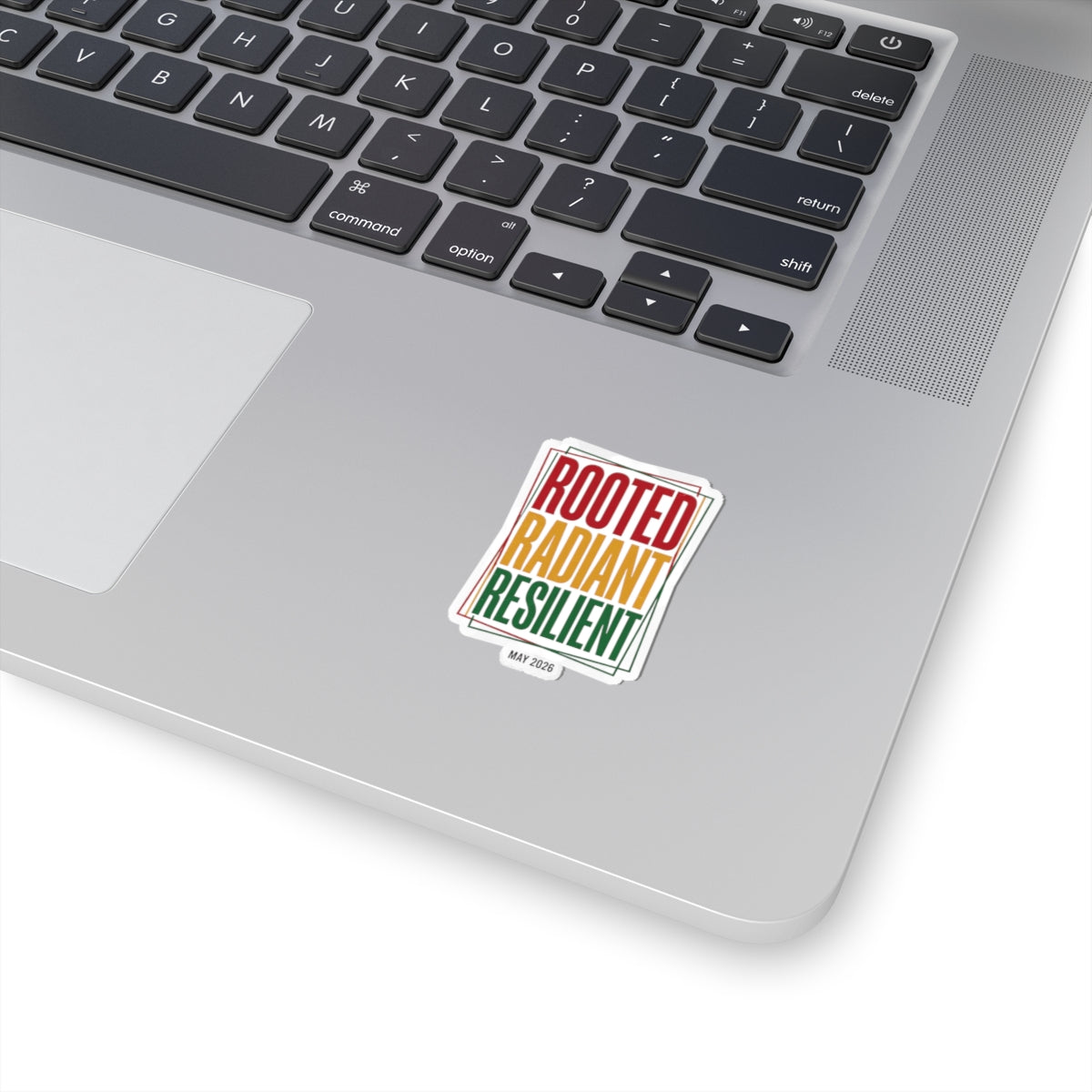 Rooted Radiant Resilient Kiss-Cut Stickers | Juneteenth Pan-African 1865