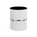 Jesus Heartbeat Accent Coffee Mug — Christian Faith Gift