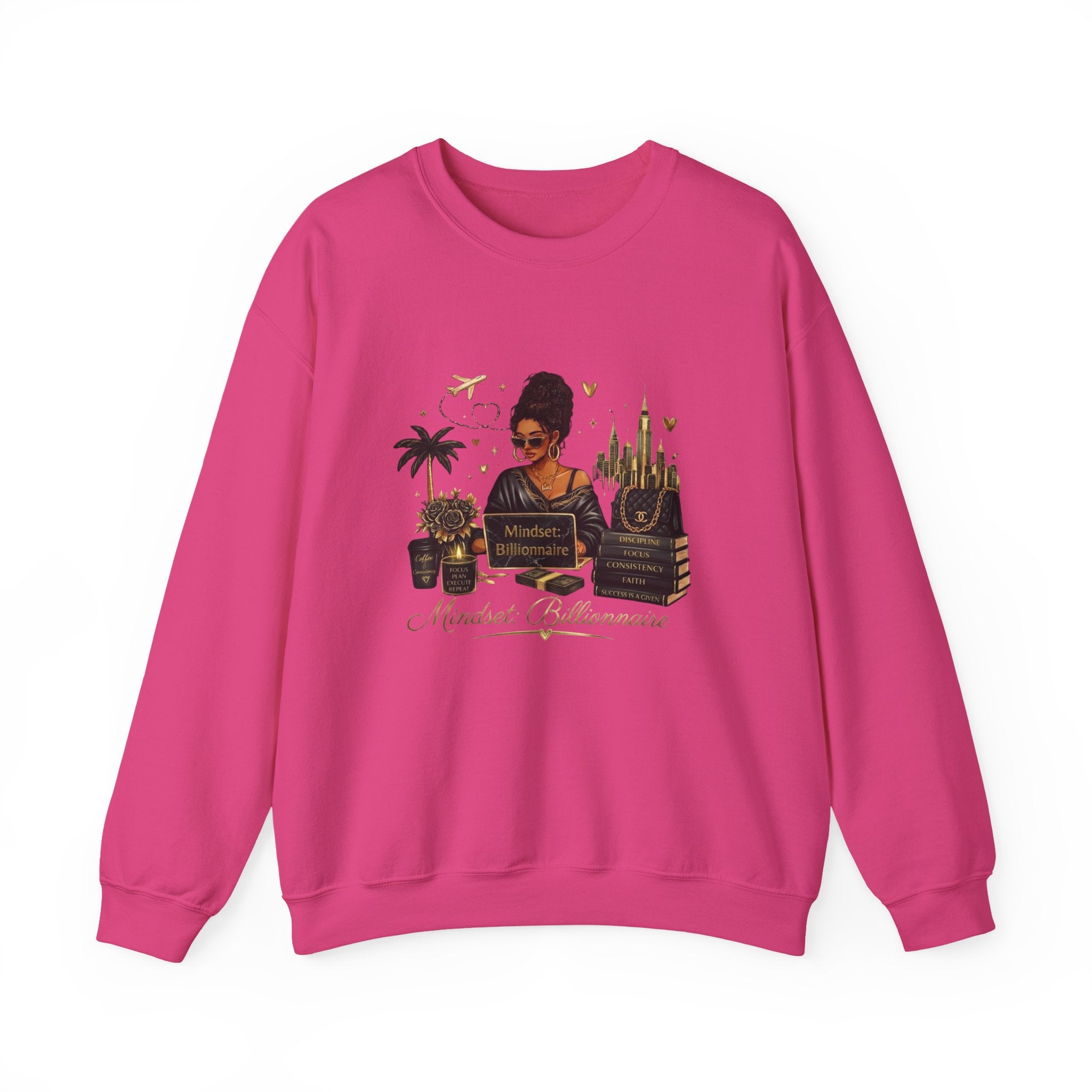 Mindset Billionaire Sweatshirt — Inspirational Cozy Crewneck for Women