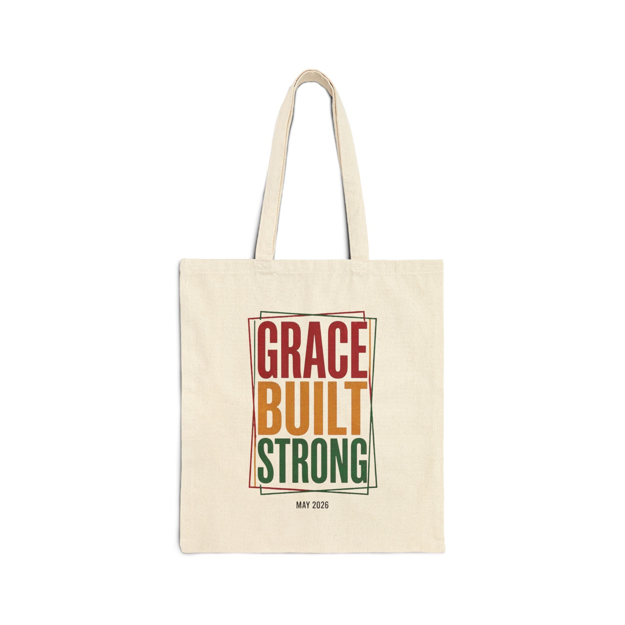 Grace Built Strong Tote | Juneteenth Pan-African Colors, Freedom Heritage