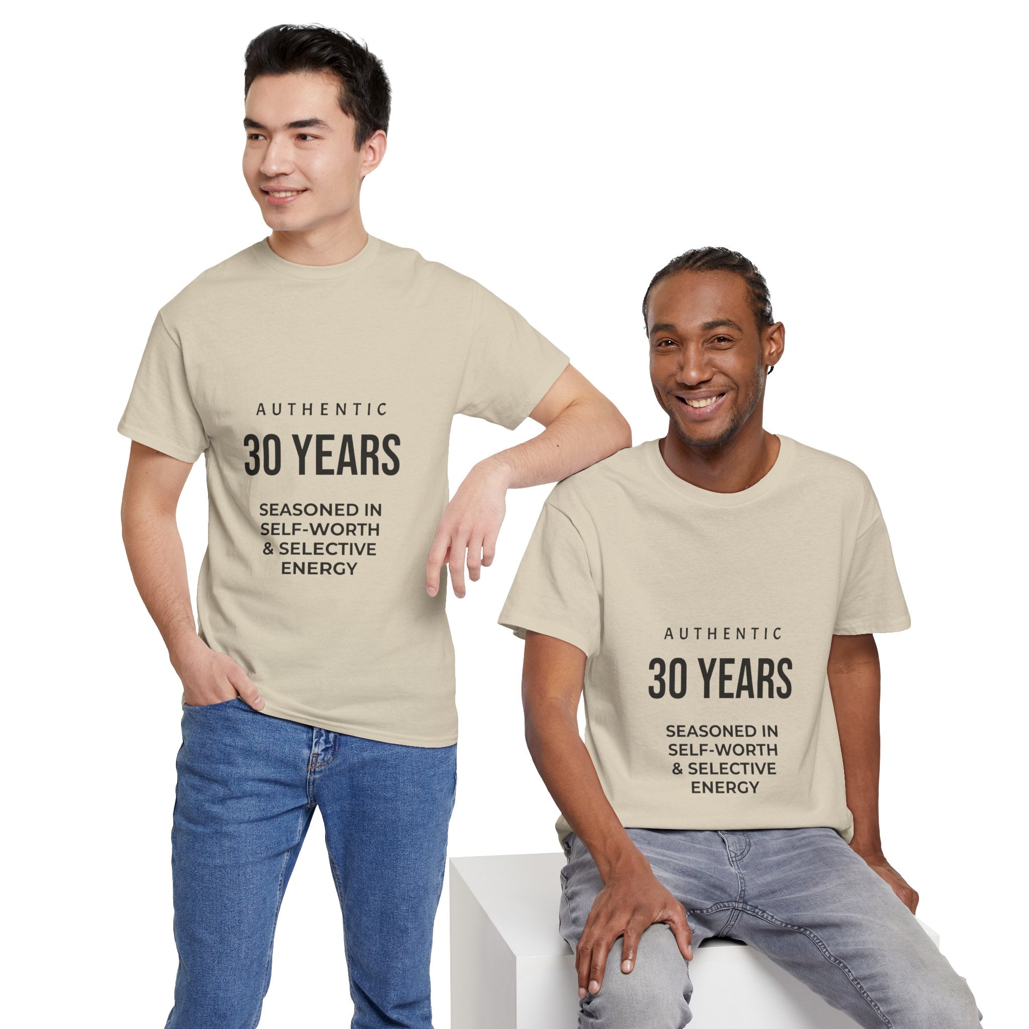 30YRS Seasoned in Self-Worth Tee — Selective Energy Graphic T-Shirt