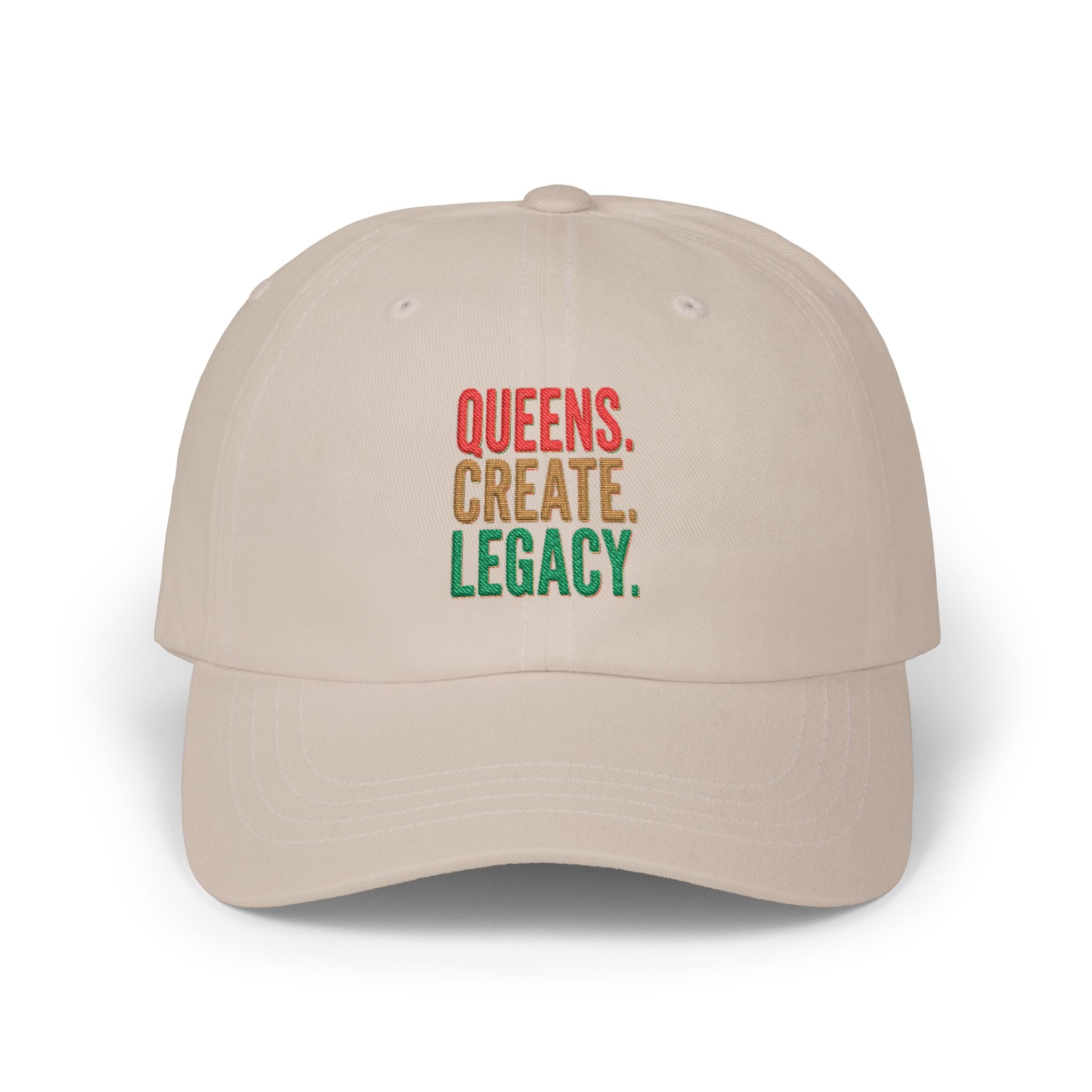 Dad Cap — "Queens. Create. Legacy." Embroidered Baseball Hat