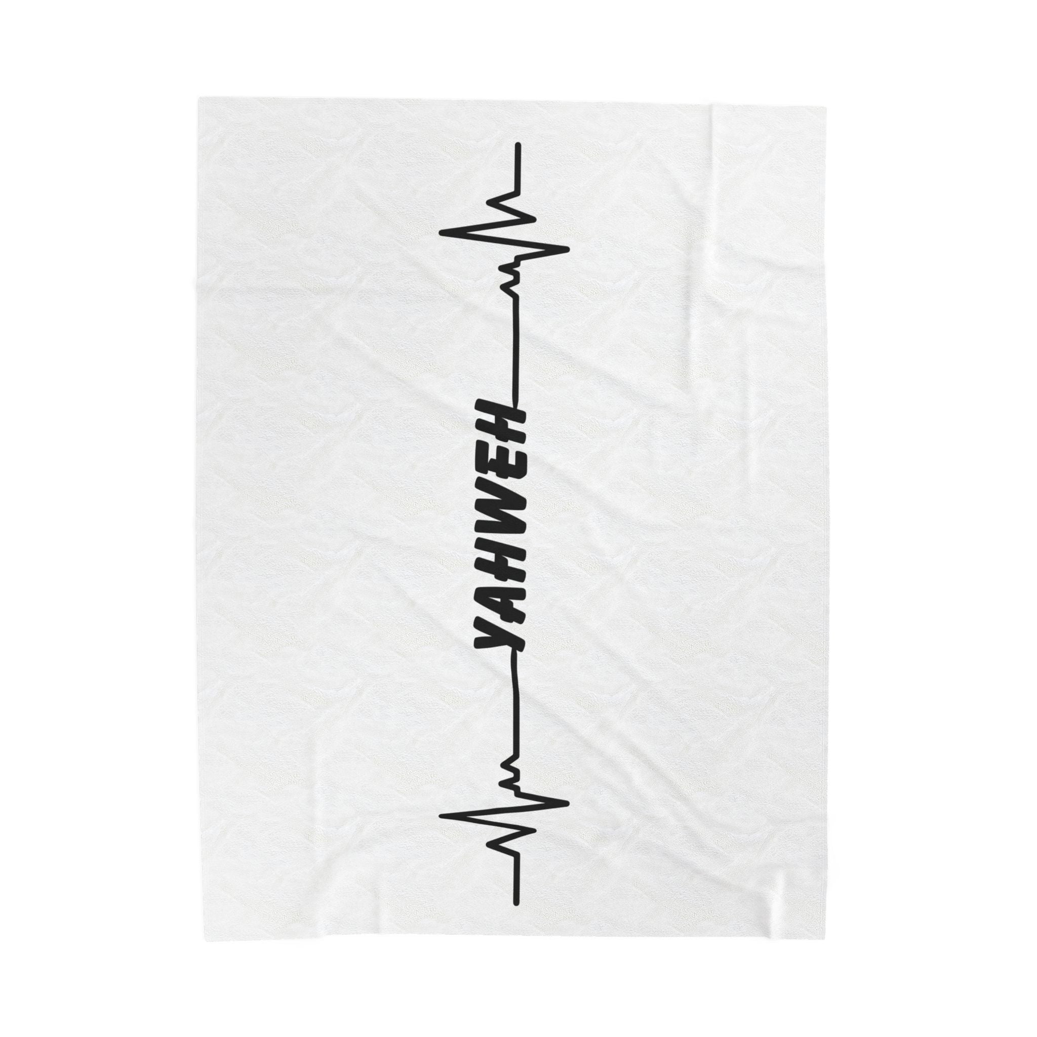 Yahweh Heartbeat Velveteen Plush Blanket — Religious Scripture Comfort Throw