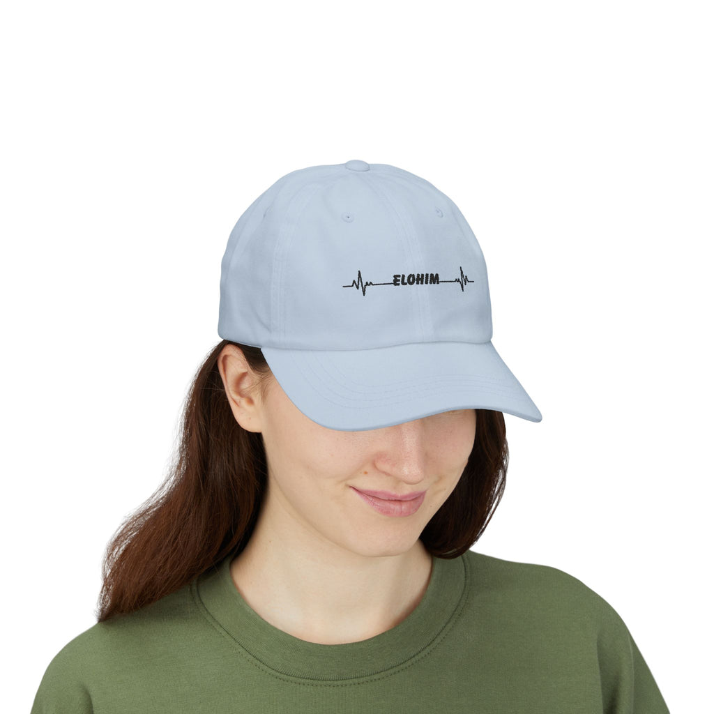 Elohim Heartbeat Dad Cap — Embroidered Spiritual Baseball Hat