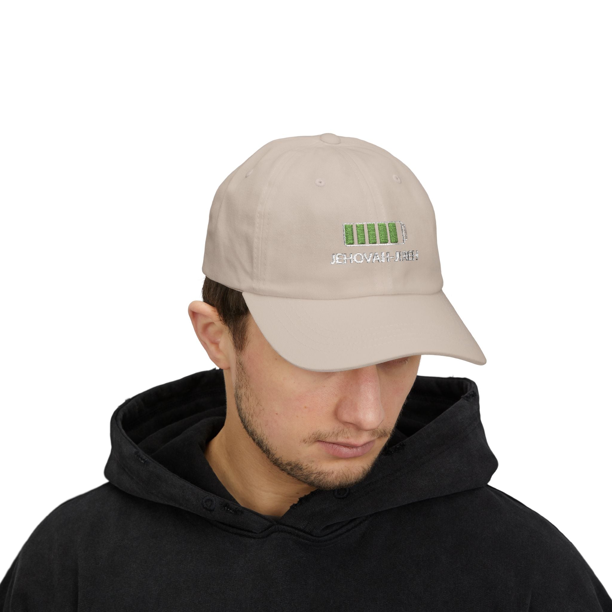 Jehovah-Jireh Battery Icon Dad Cap — Faith-Based Christian Trucker Hat