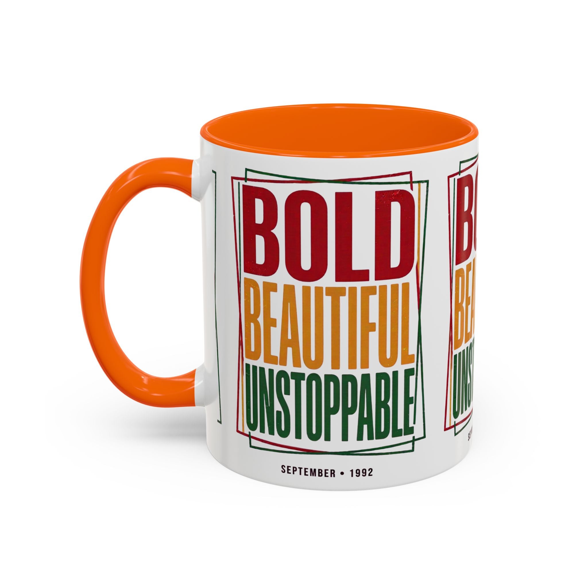Bold Beautiful Unstoppable Accent Coffee Mug — Motivational Inspirational Gift (11/15oz)