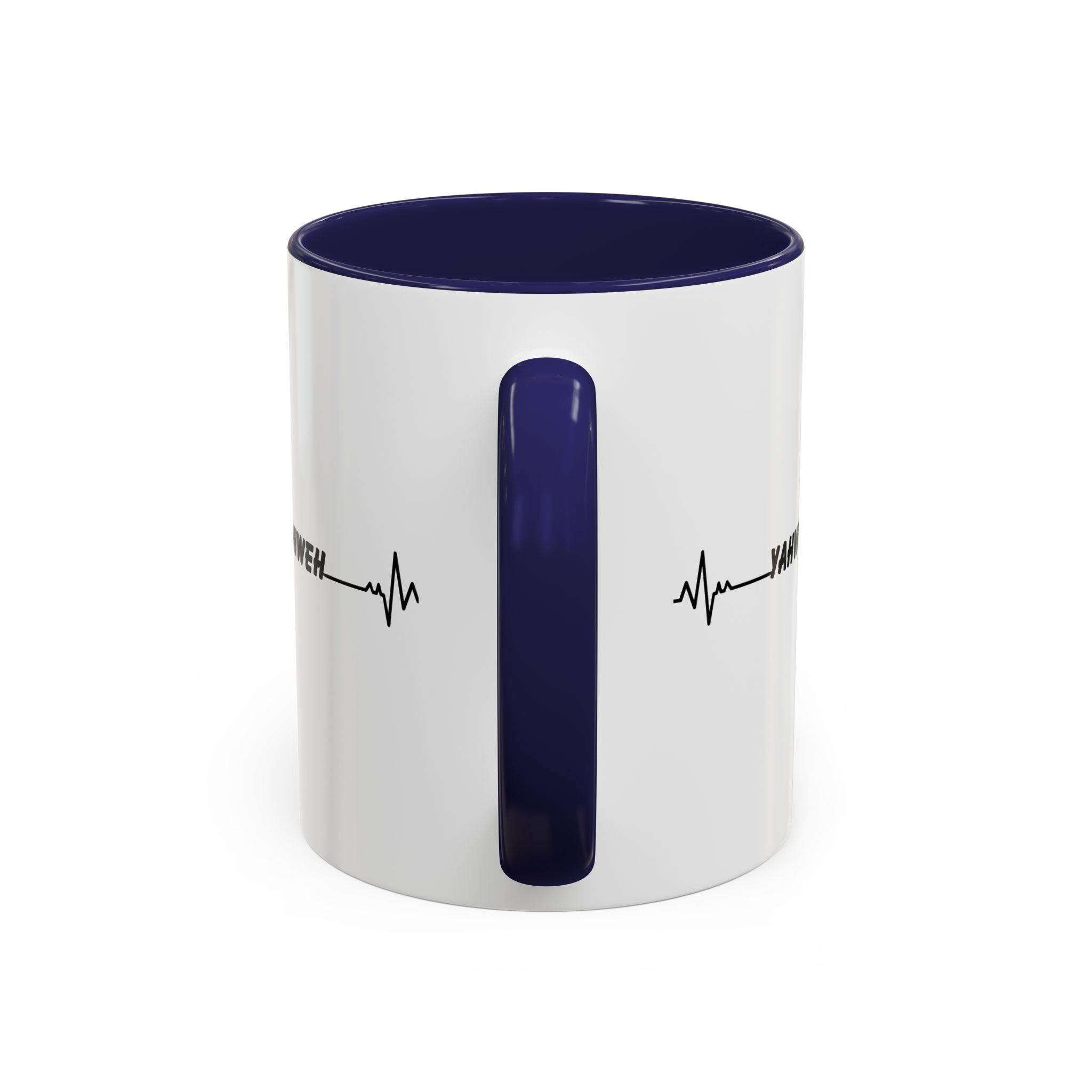 Yahweh Heartbeat Accent Coffee Mug — Christian Faith Prayer Gift (11/15oz)