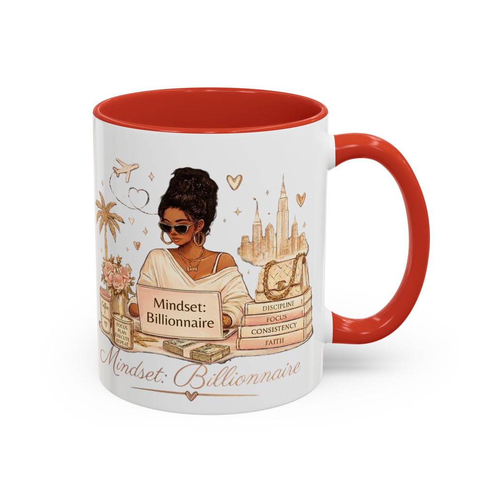 Mindset: Billionaire Accent Coffee Mug — Inspirational Luxury Travel Design (11/15 oz)