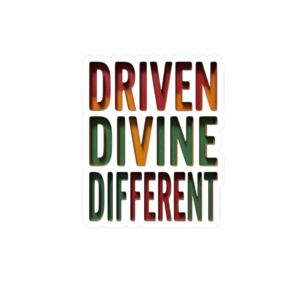 Driven Divine Different Sticker | Juneteenth Pan-African 1865 Pride