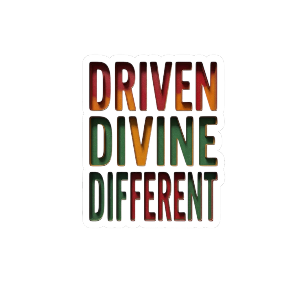 Driven Divine Different Sticker | Juneteenth Pan-African 1865 Pride