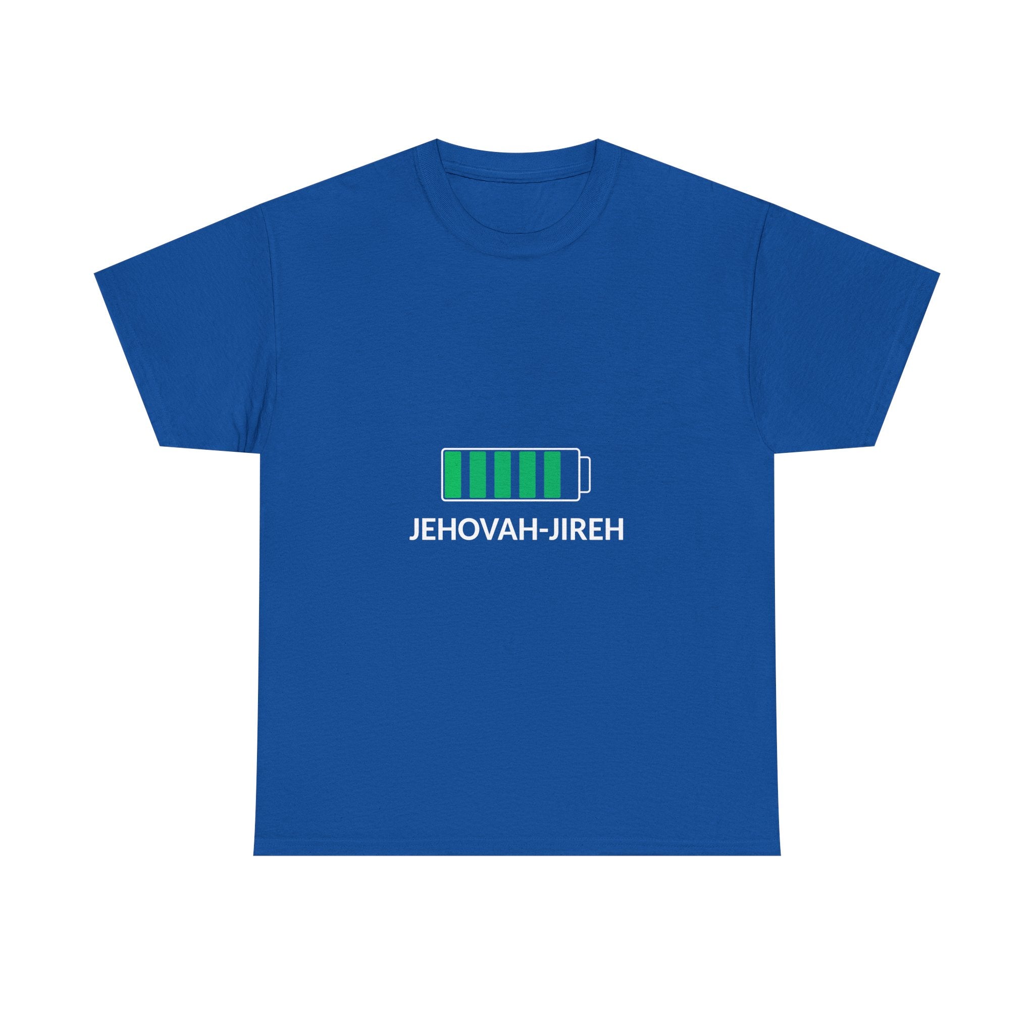 Jehovah-Jireh Battery Graphic Tee — Christian Faith T-Shirt