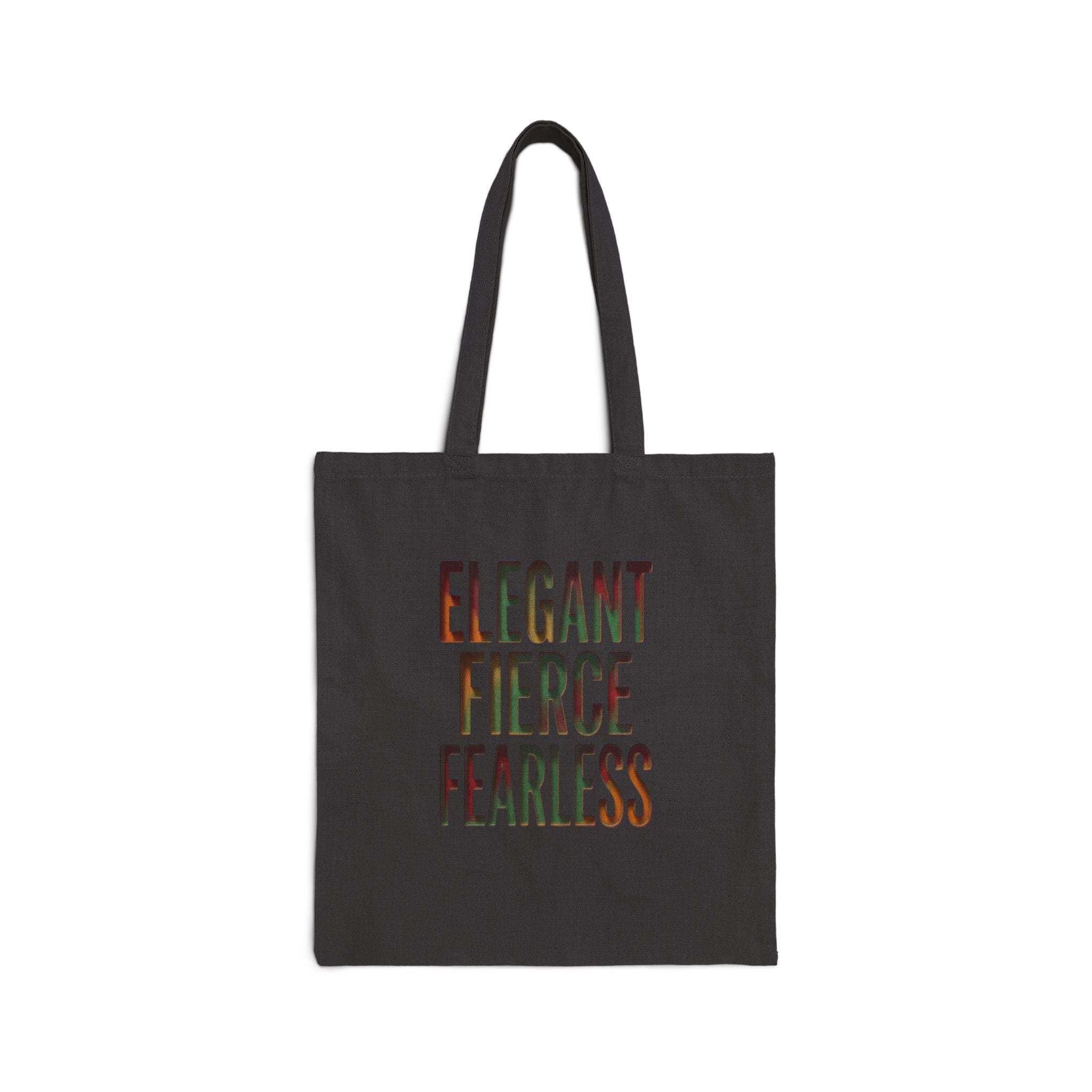 Elegant Fierce Fearless Tote | Juneteenth, Pan-African Colors