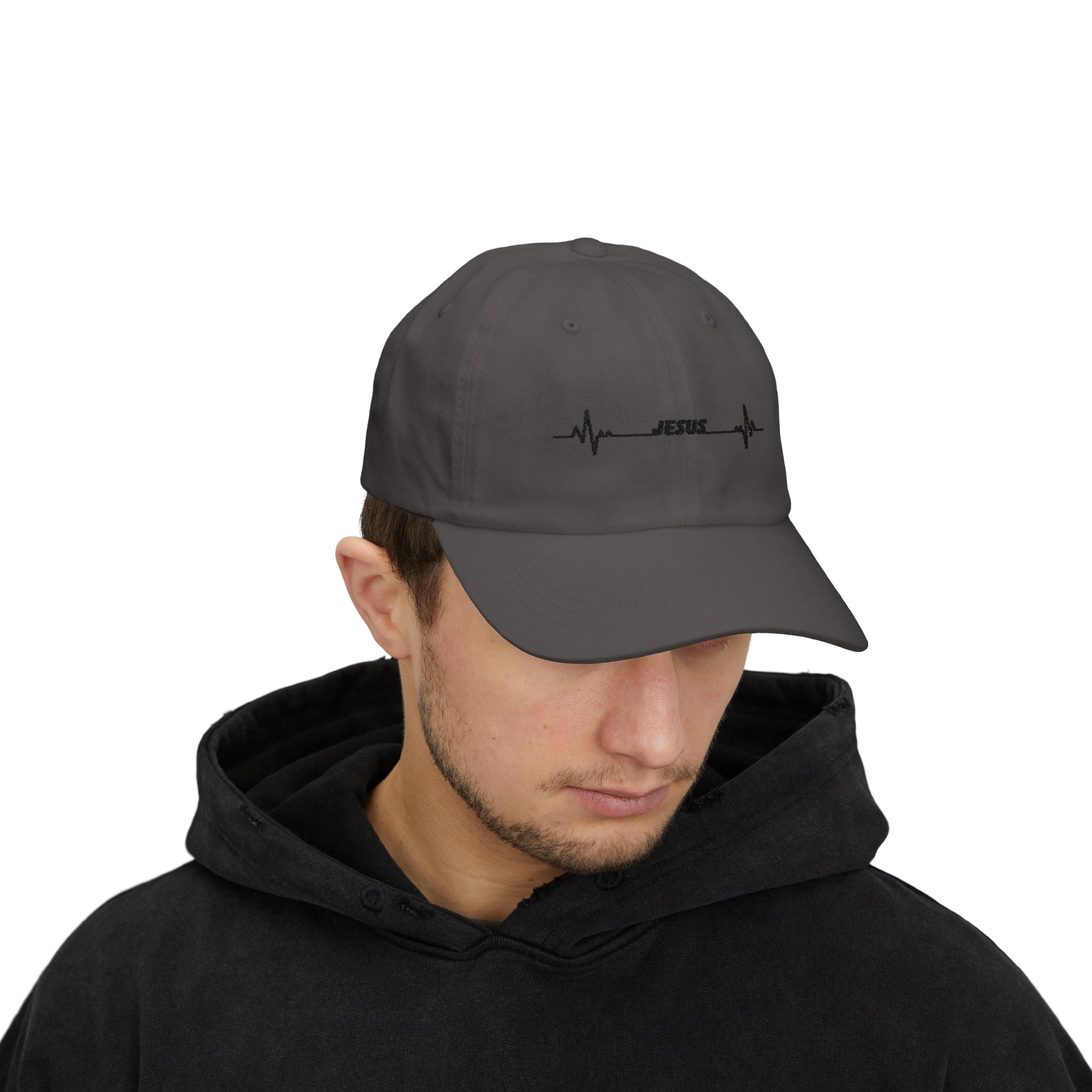 Jesus Heartbeat Dad Cap – Christian Embroidered Baseball Hat