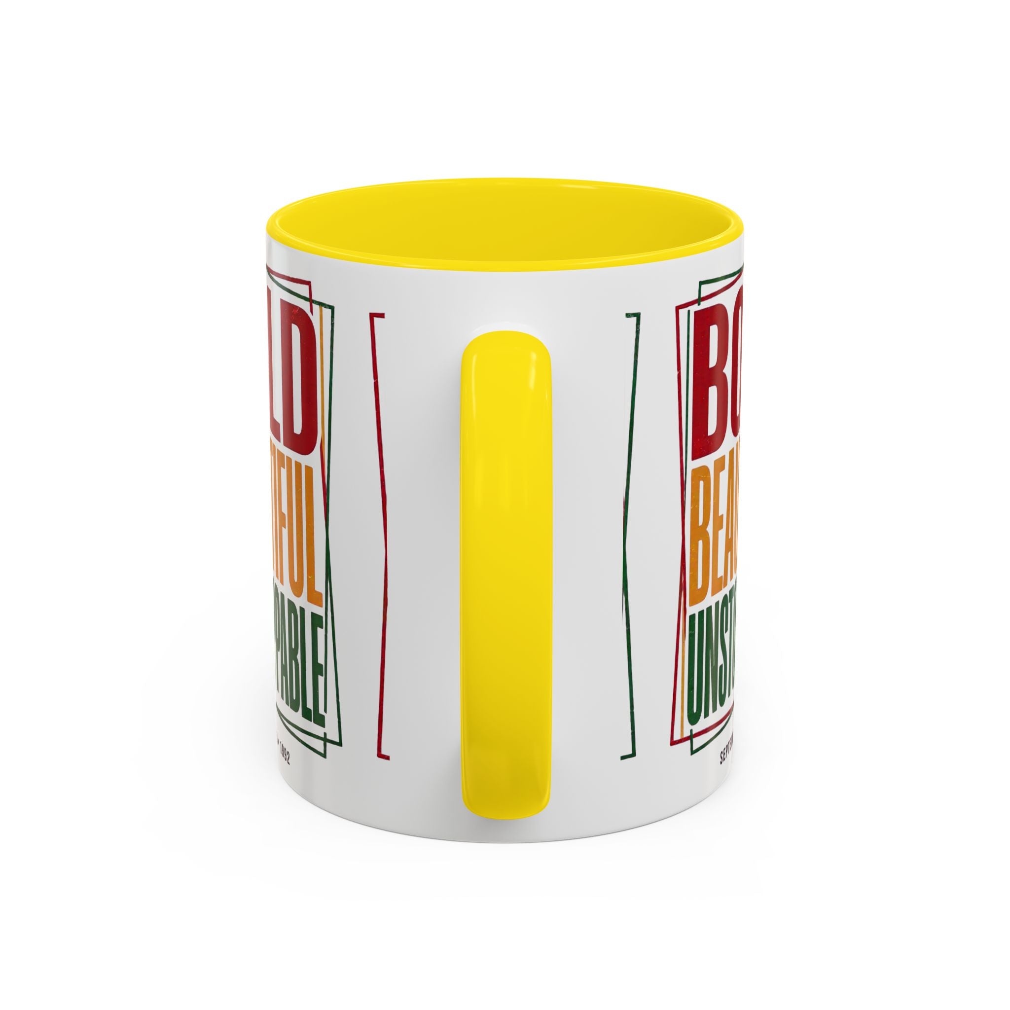 Bold Beautiful Unstoppable Accent Coffee Mug — Motivational Inspirational Gift (11/15oz)