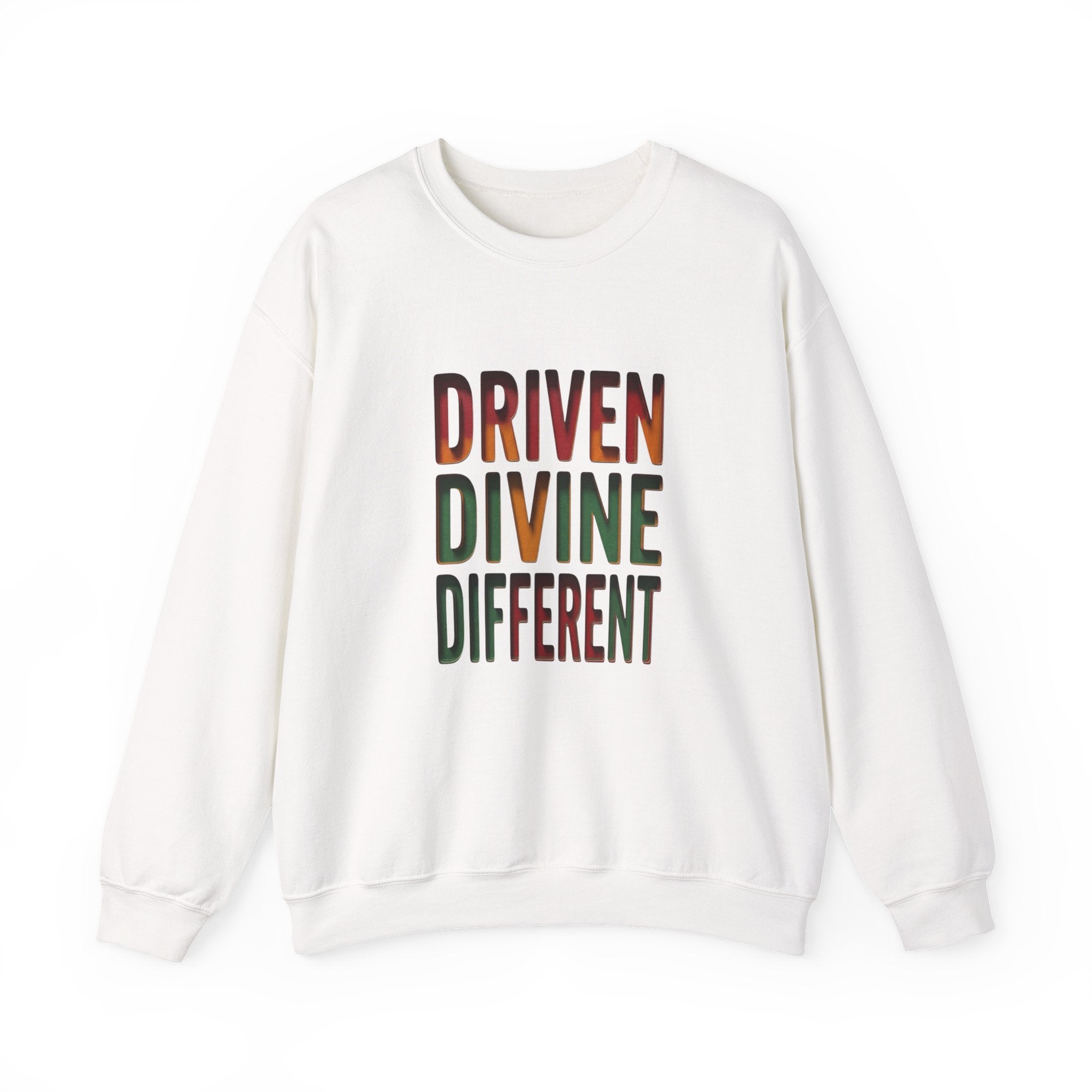 Driven Divine Different Sweatshirt | Juneteenth Pan-African Colors, Freedom Message