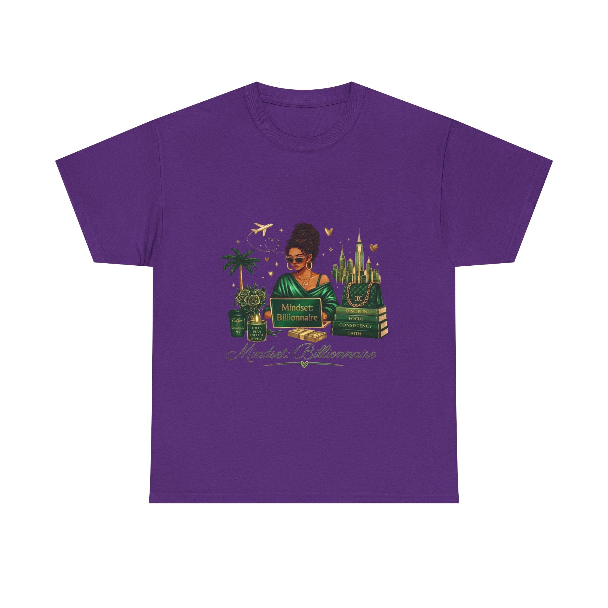 T-Shirt — Mindset Billionaire Graphic Tee (Empowerment, Travel & Success Design)