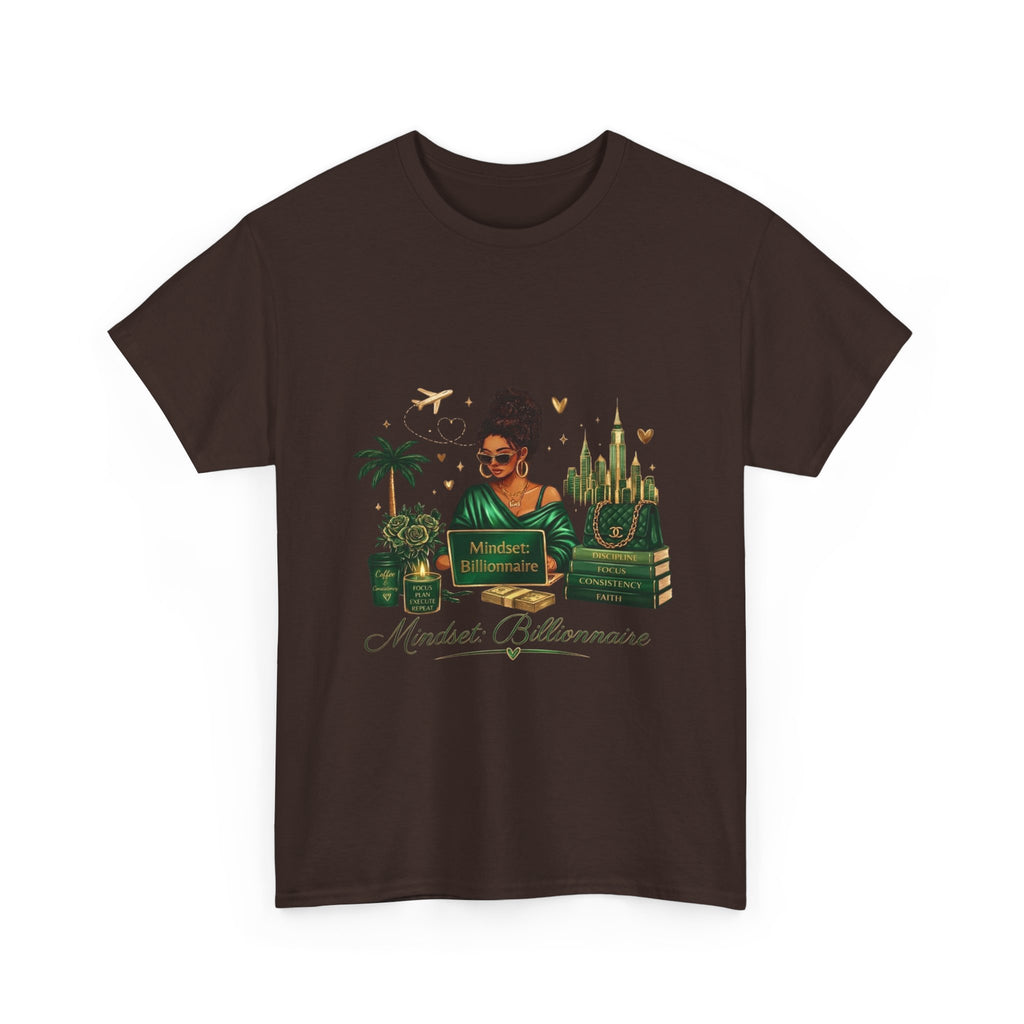 T-Shirt — Mindset Billionaire Graphic Tee (Empowerment, Travel & Success Design)