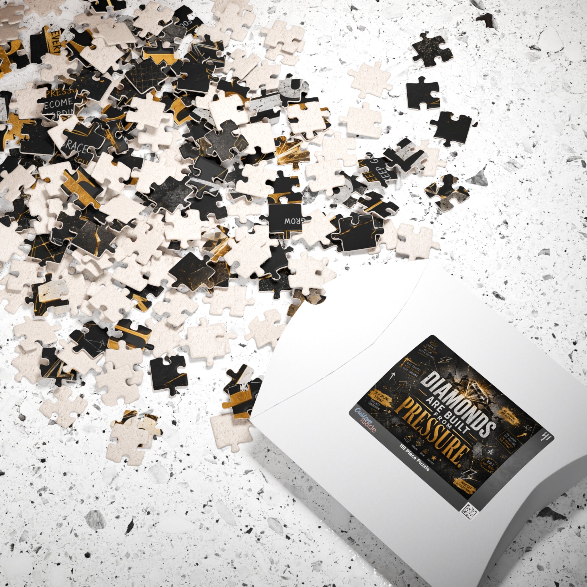 Diamonds Are Built From Pressure — Motivational Puzzle (520–1014 pcs)