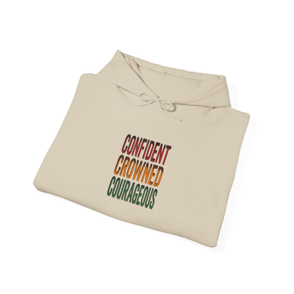 Confident Crowned Courageous Hoodie | Juneteenth Pan-African 1865 Freedom