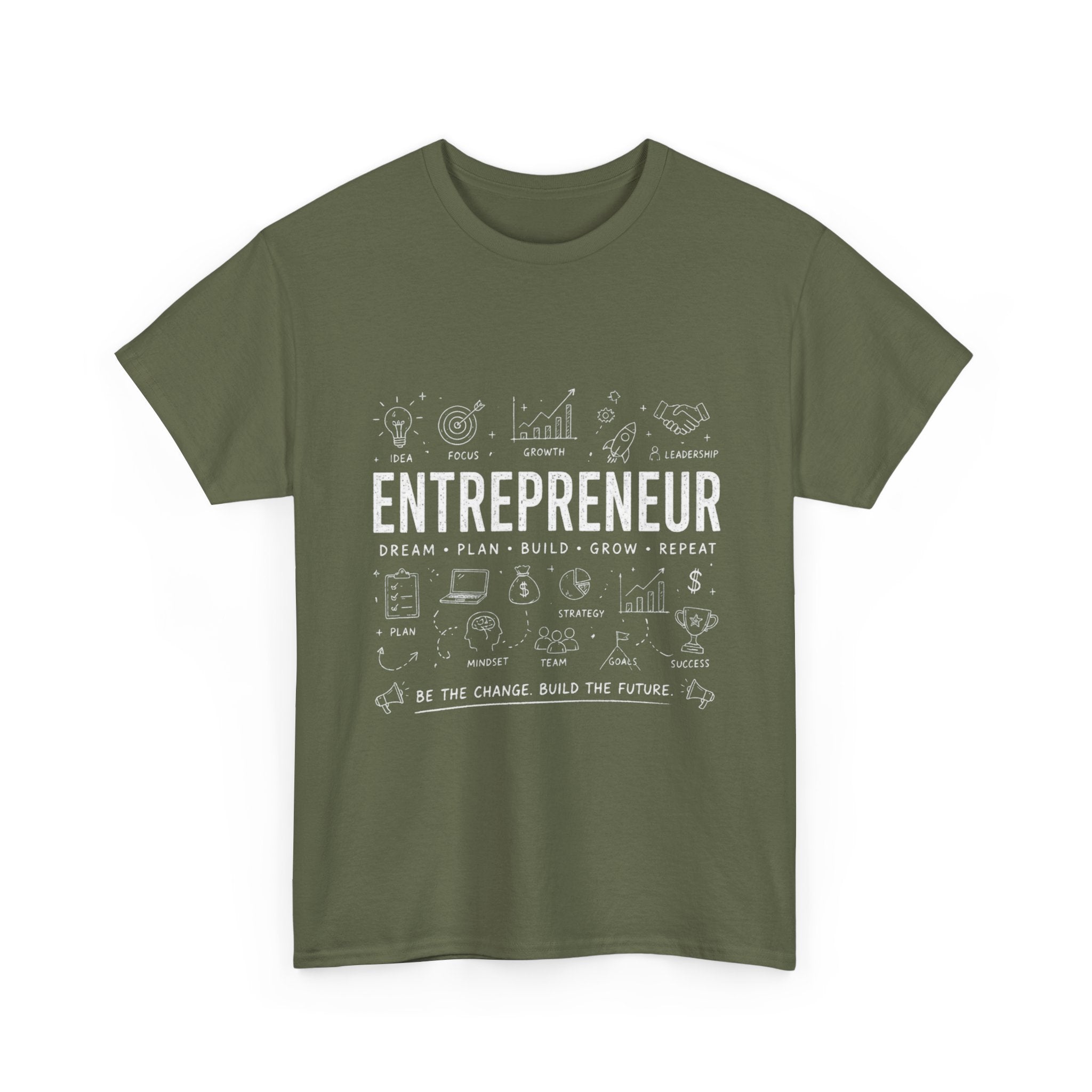 Entrepreneur Doodle T-Shirt — Hustle, Motivation & Hard Work Tee