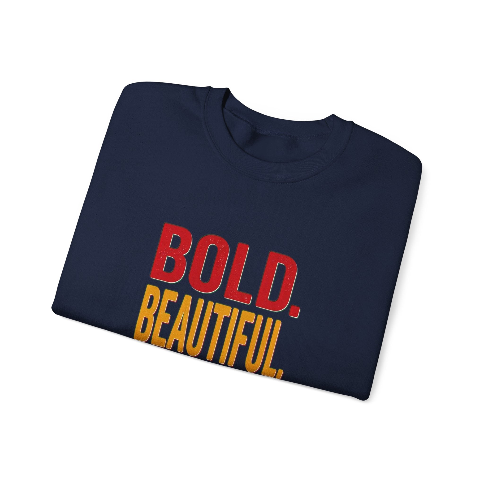 Bold Beautiful Unstoppable Crewneck Sweatshirt | Juneteenth Pan-African Colors