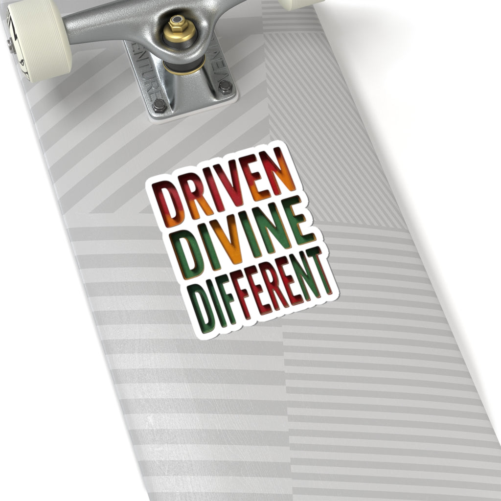 Driven Divine Different Sticker | Juneteenth Pan-African 1865 Pride