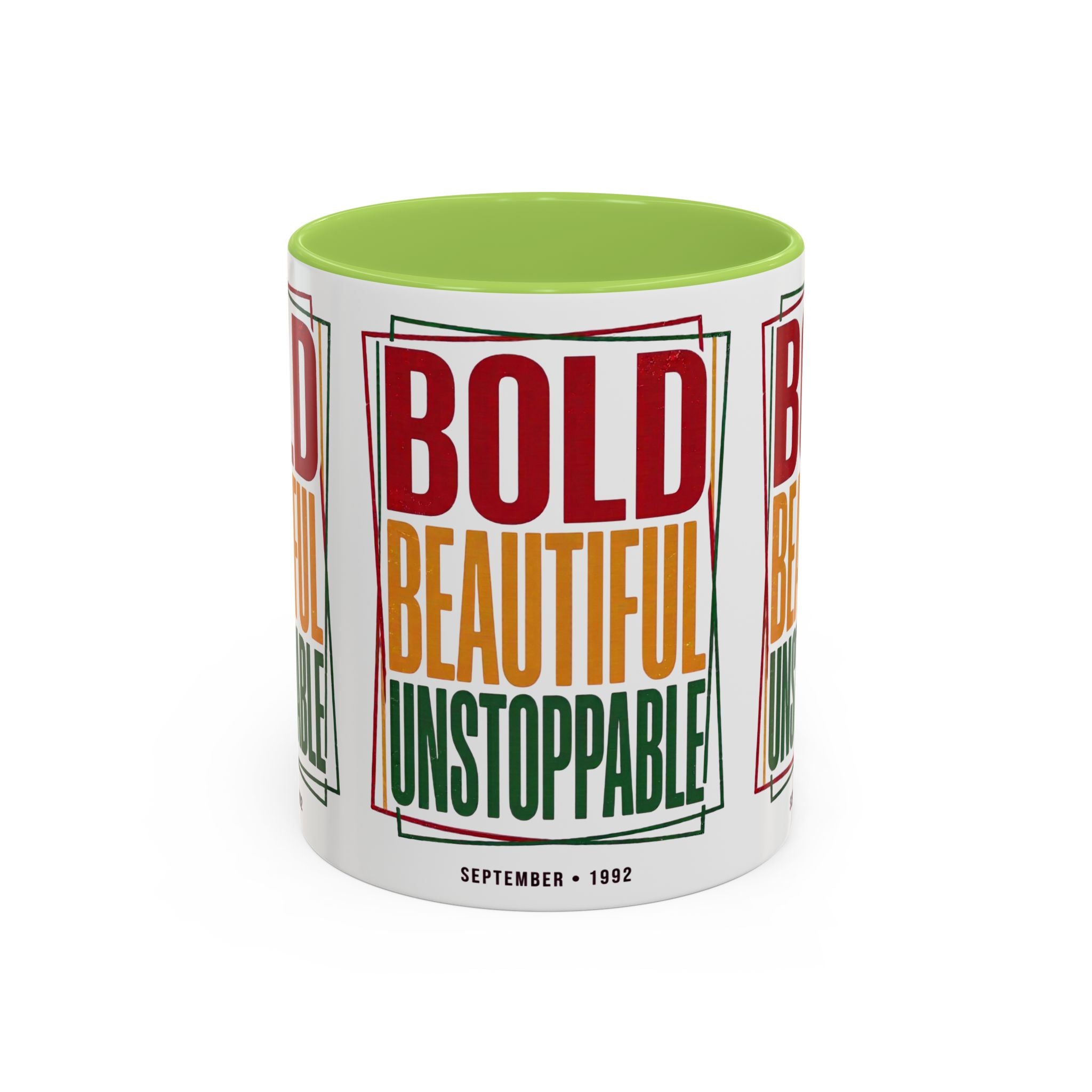 Bold Beautiful Unstoppable Accent Coffee Mug — Motivational Inspirational Gift (11/15oz)