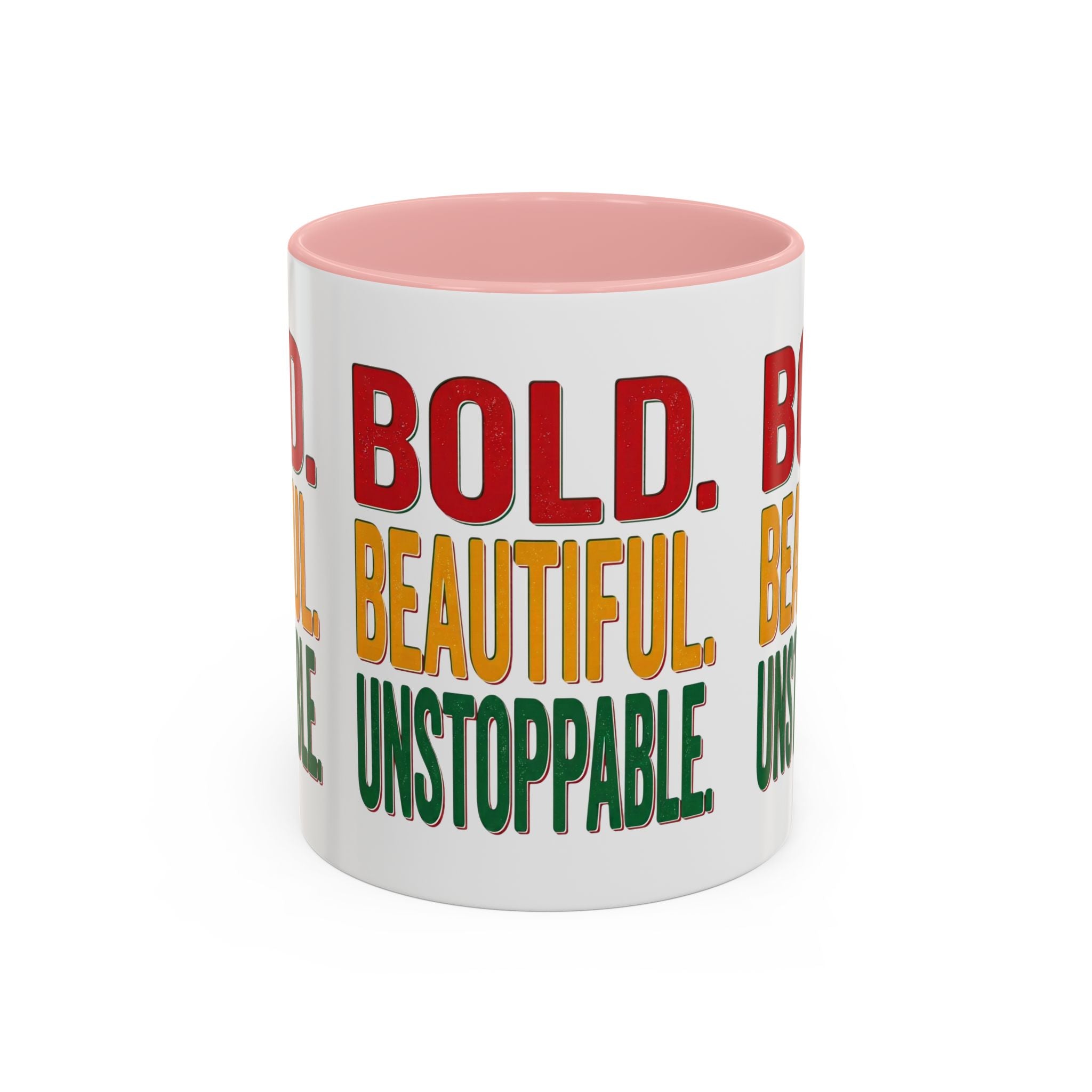 Bold Beautiful Unstoppable Accent Coffee Mug — Inspirational 11/15oz Gift