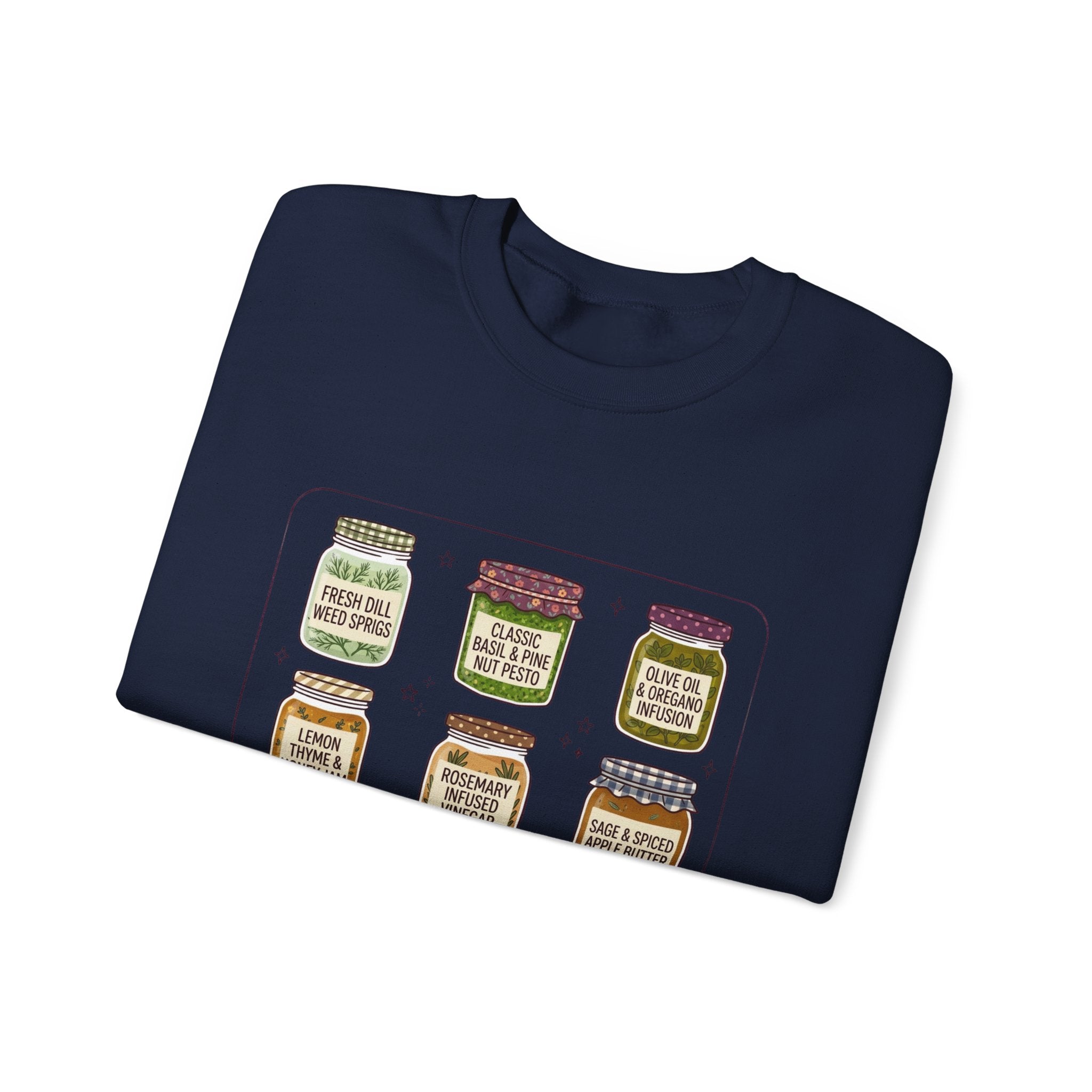 Vintage Jam Jar Illustration Sweatshirt | Retro Food Graphics, Hand-Drawn Diner Style