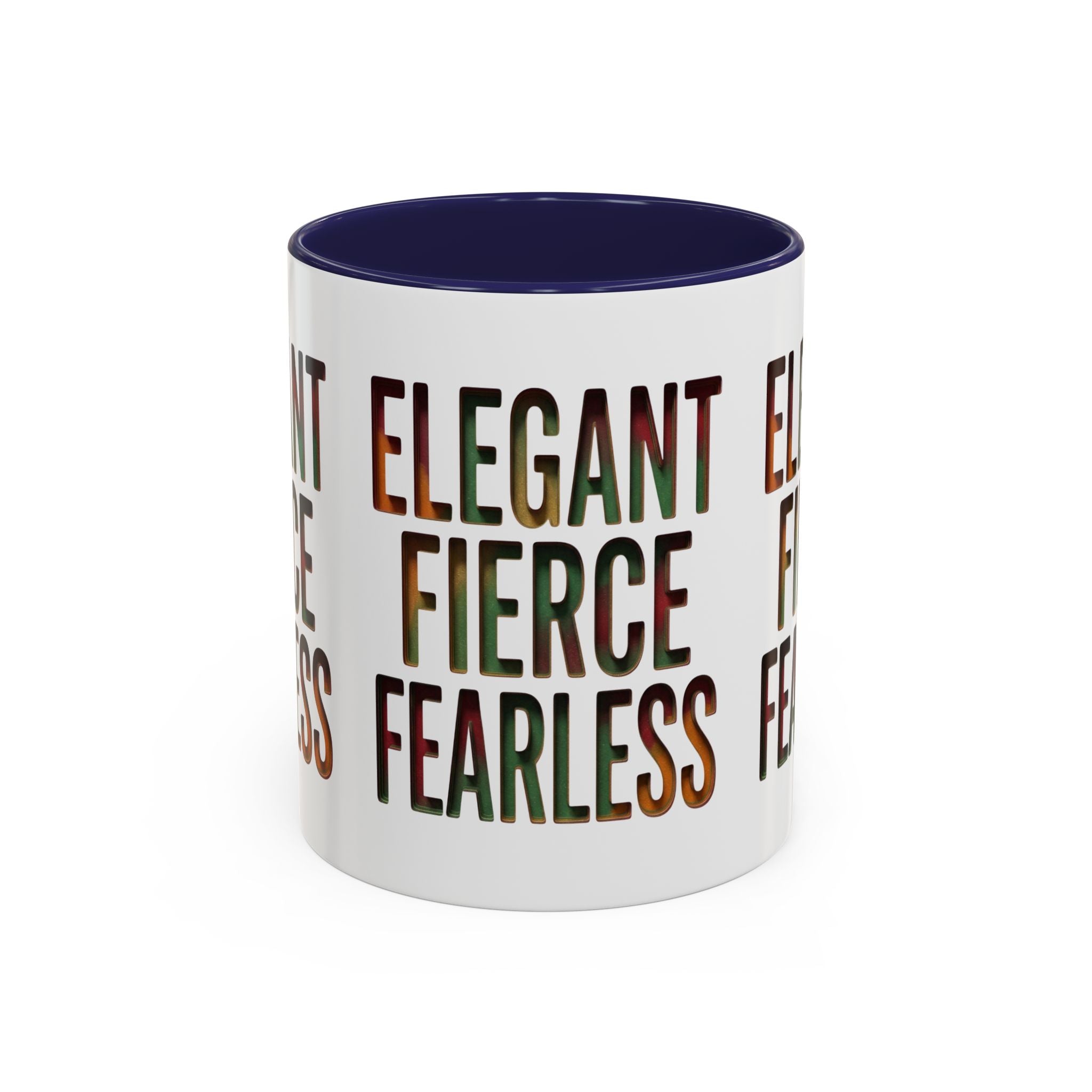 Elegant Fierce Fearless Coffee Mug — Inspirational Accent Mug (11/15oz)