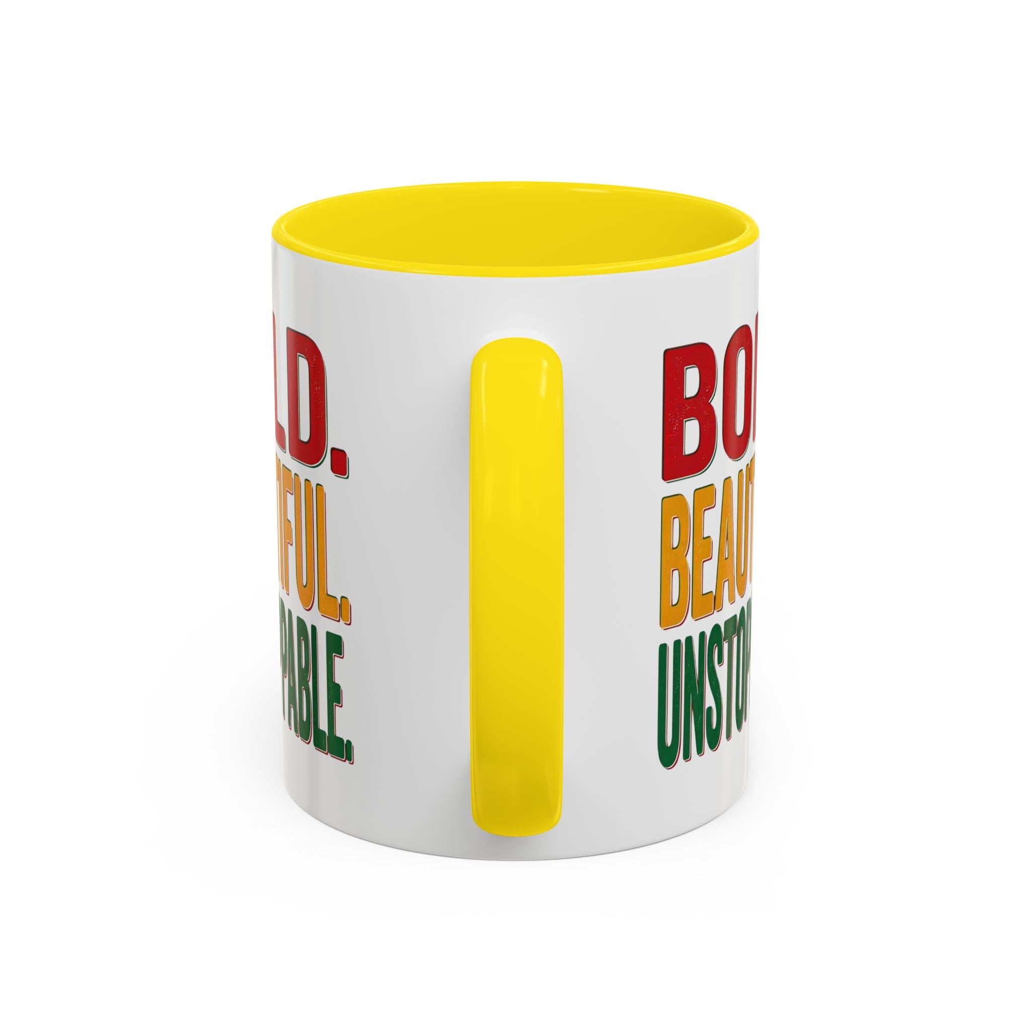 Bold Beautiful Unstoppable Accent Coffee Mug — Inspirational 11/15oz Gift
