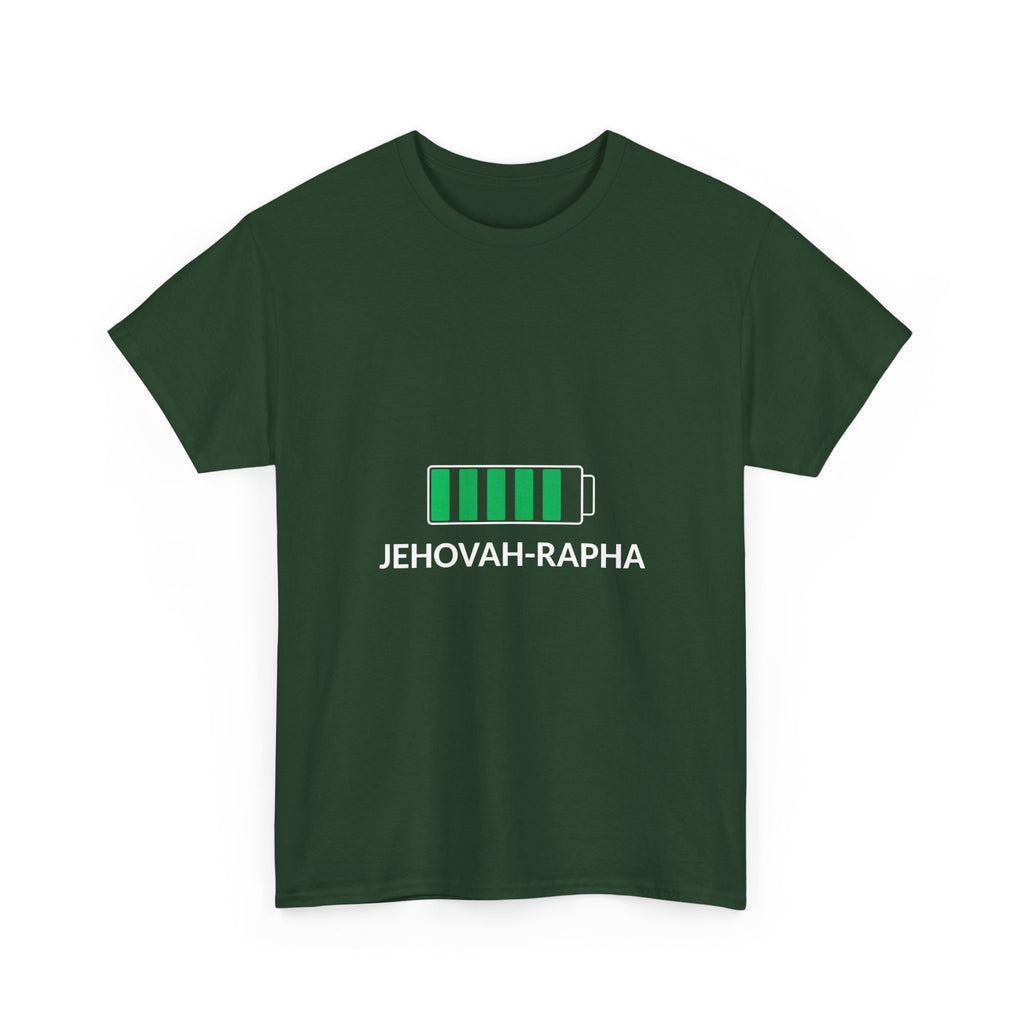 Battery Charge 'Jehovah-Rapha' T-Shirt — Christian Faith Tee