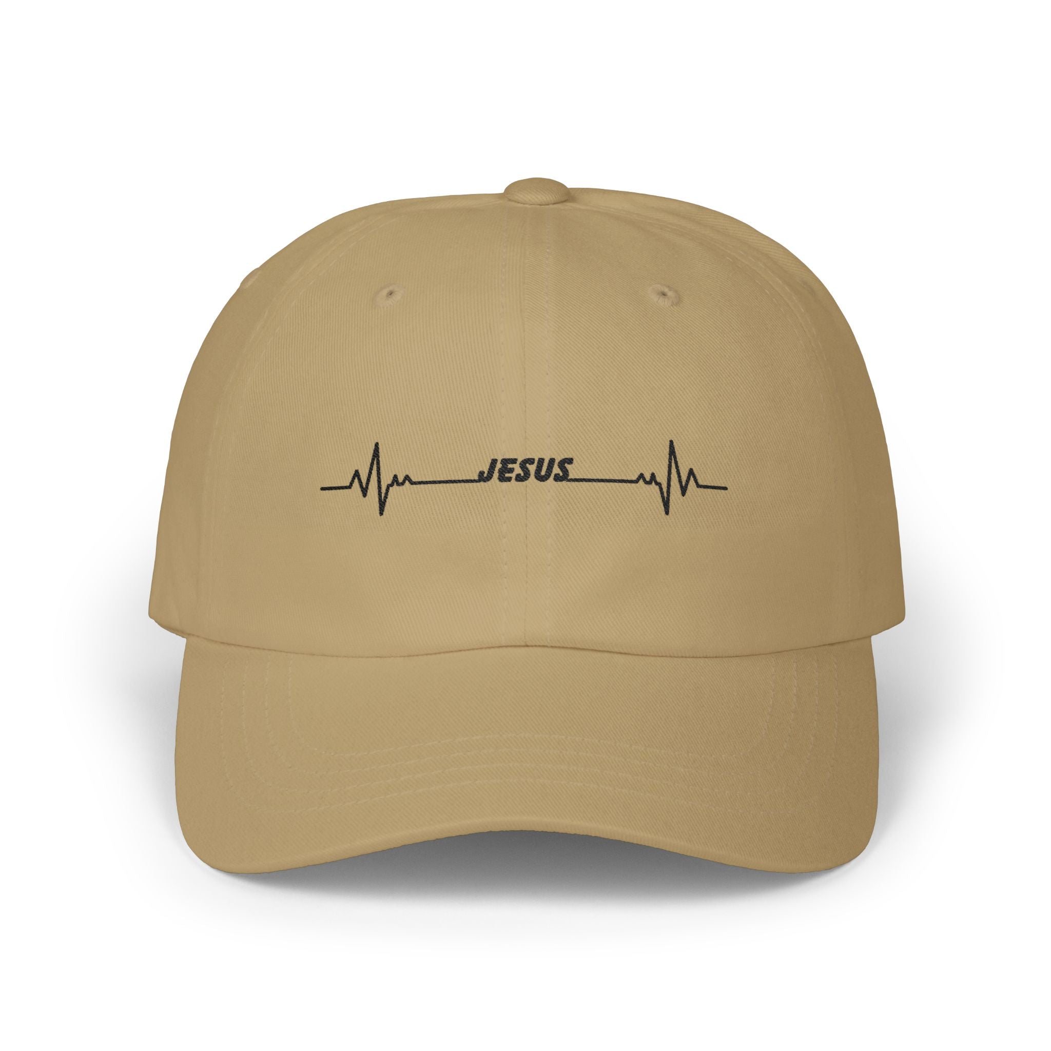 Jesus Heartbeat Dad Cap – Christian Embroidered Baseball Hat
