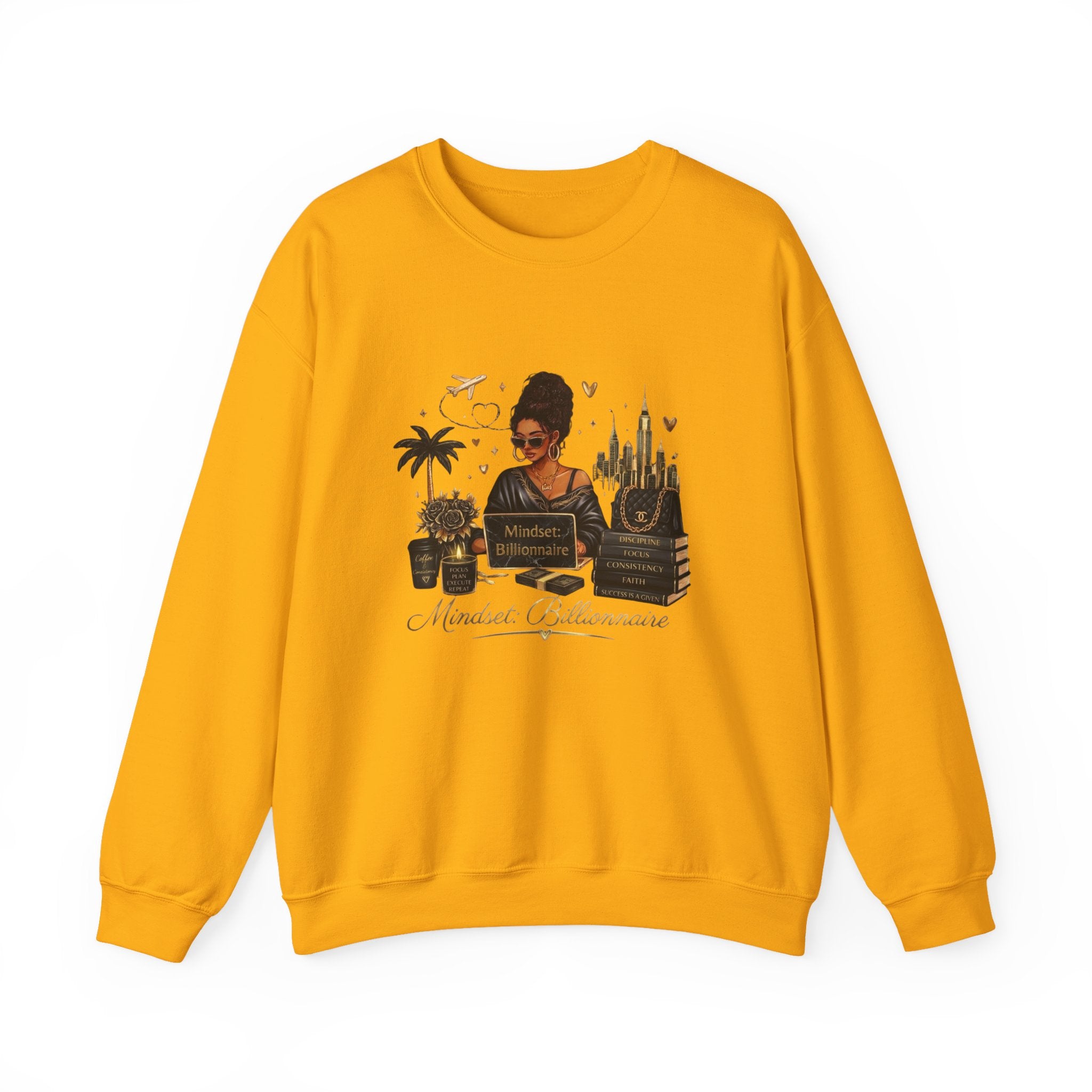 Mindset Billionaire Sweatshirt — Inspirational Cozy Crewneck for Women
