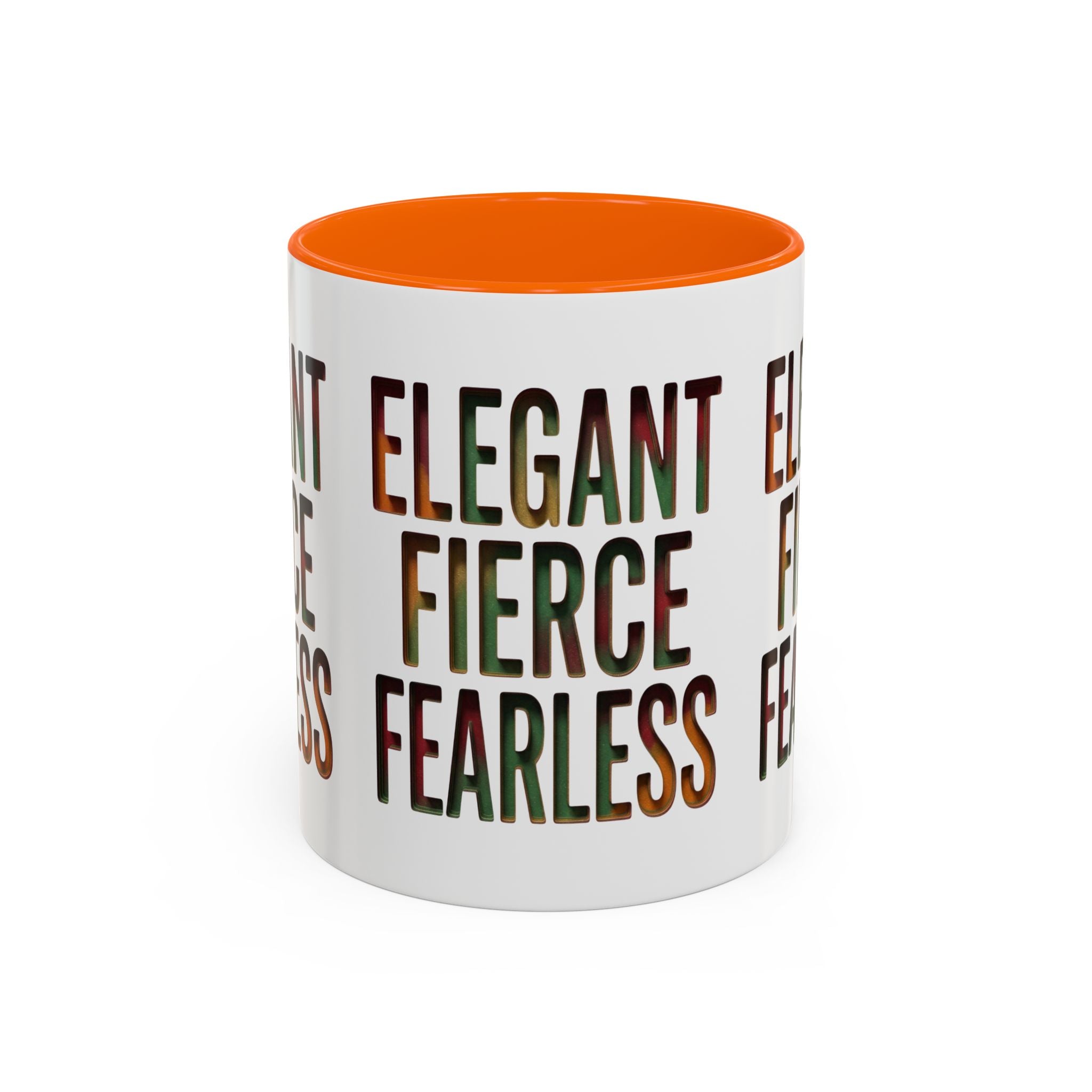 Elegant Fierce Fearless Coffee Mug — Inspirational Accent Mug (11/15oz)