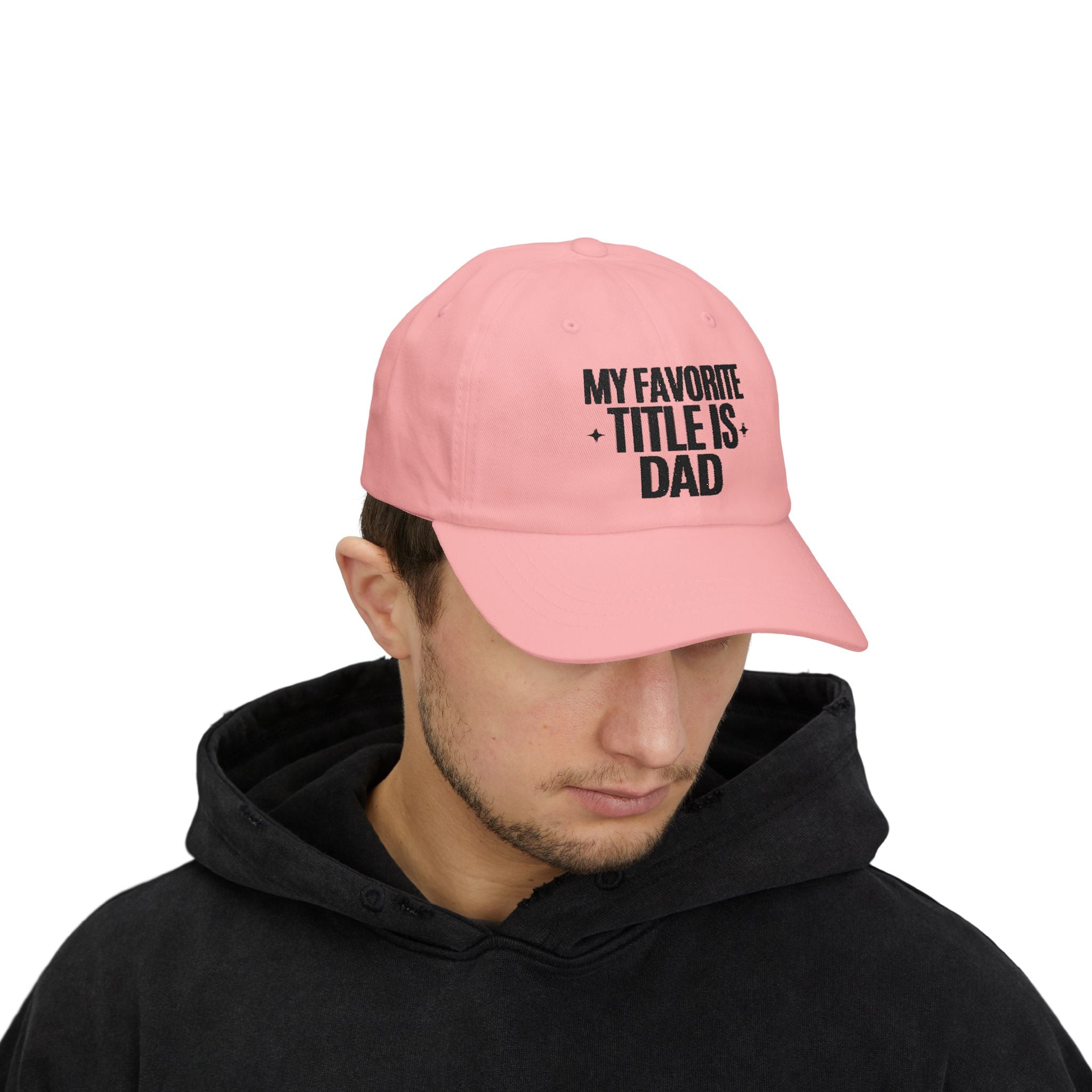 Dad Cap - "My Favorite Title Is Dad" Embroidered Baseball Hat