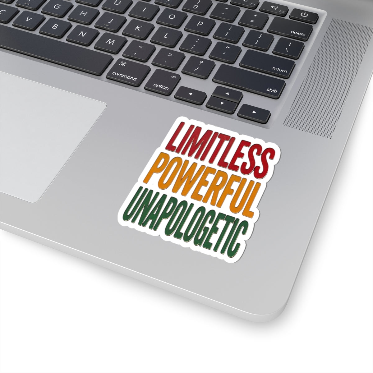 Limitless Powerful Unapologetic Kiss-Cut Sticker | Juneteenth Pan-African Colors