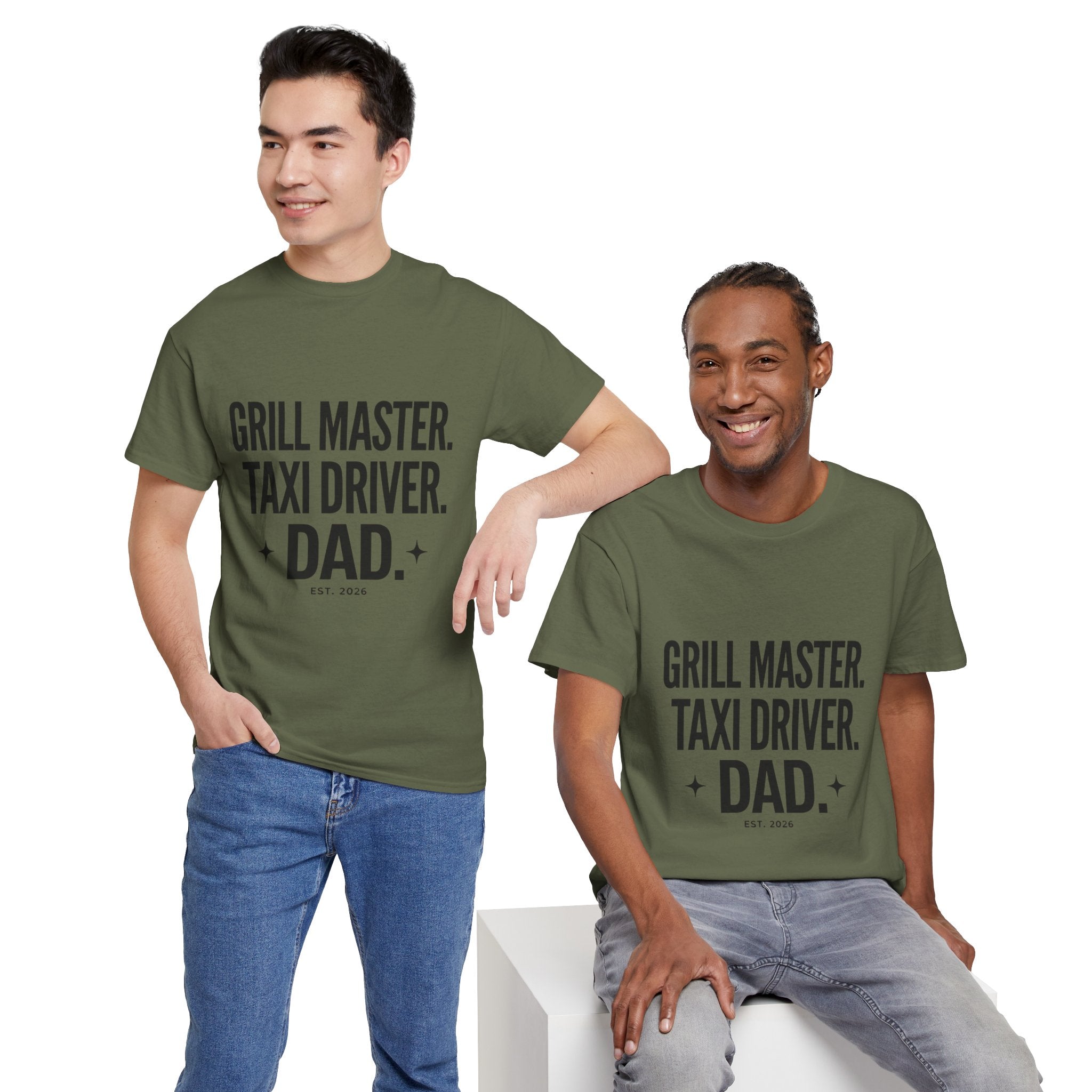 Dad T‑Shirt - "Grill Master. Taxi Driver. Dad." Funny Father’s Day Tee