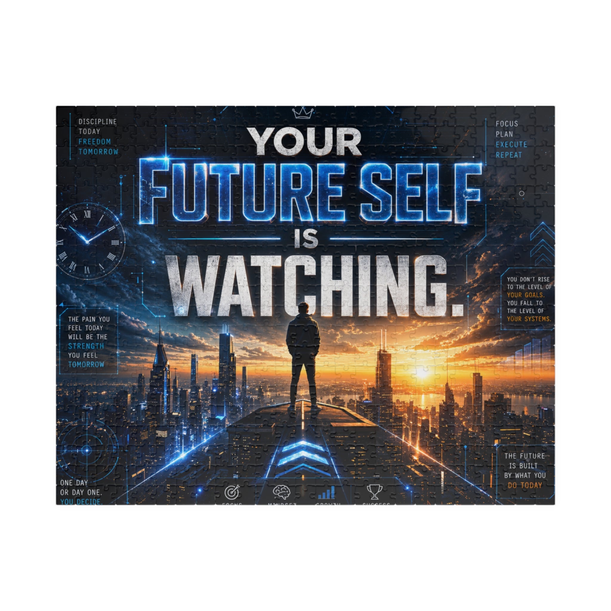 Motivational 'Your Future Self Is Watching' Jigsaw Puzzle — 520/1014-Piece