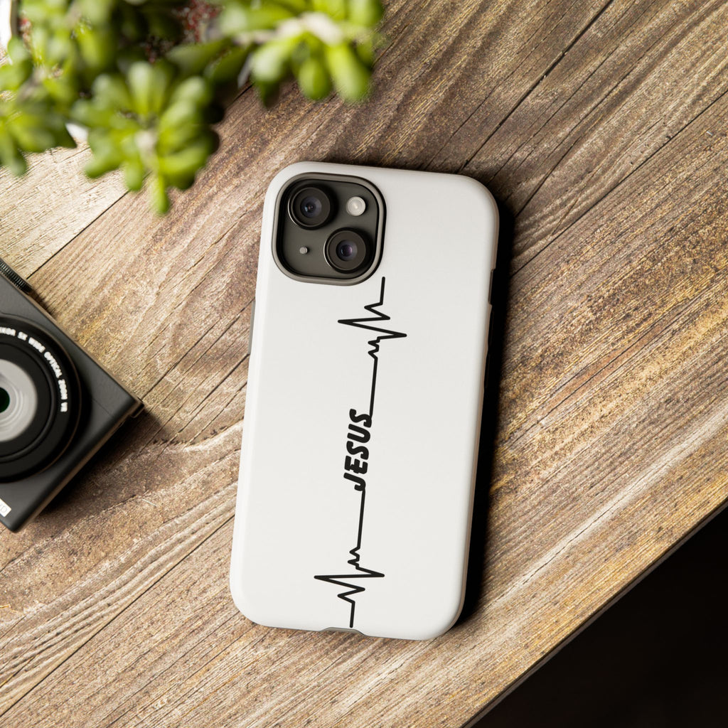 Jesus Heartbeat Phone Case — Christian Faith Protective Phone Cover