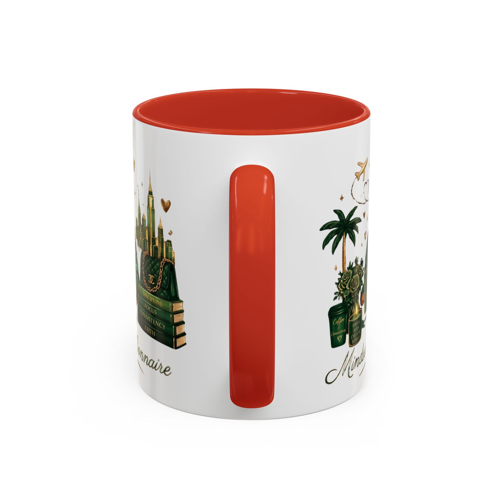 Mindset: Billionaire Accent Coffee Mug — Inspirational Black Woman Design