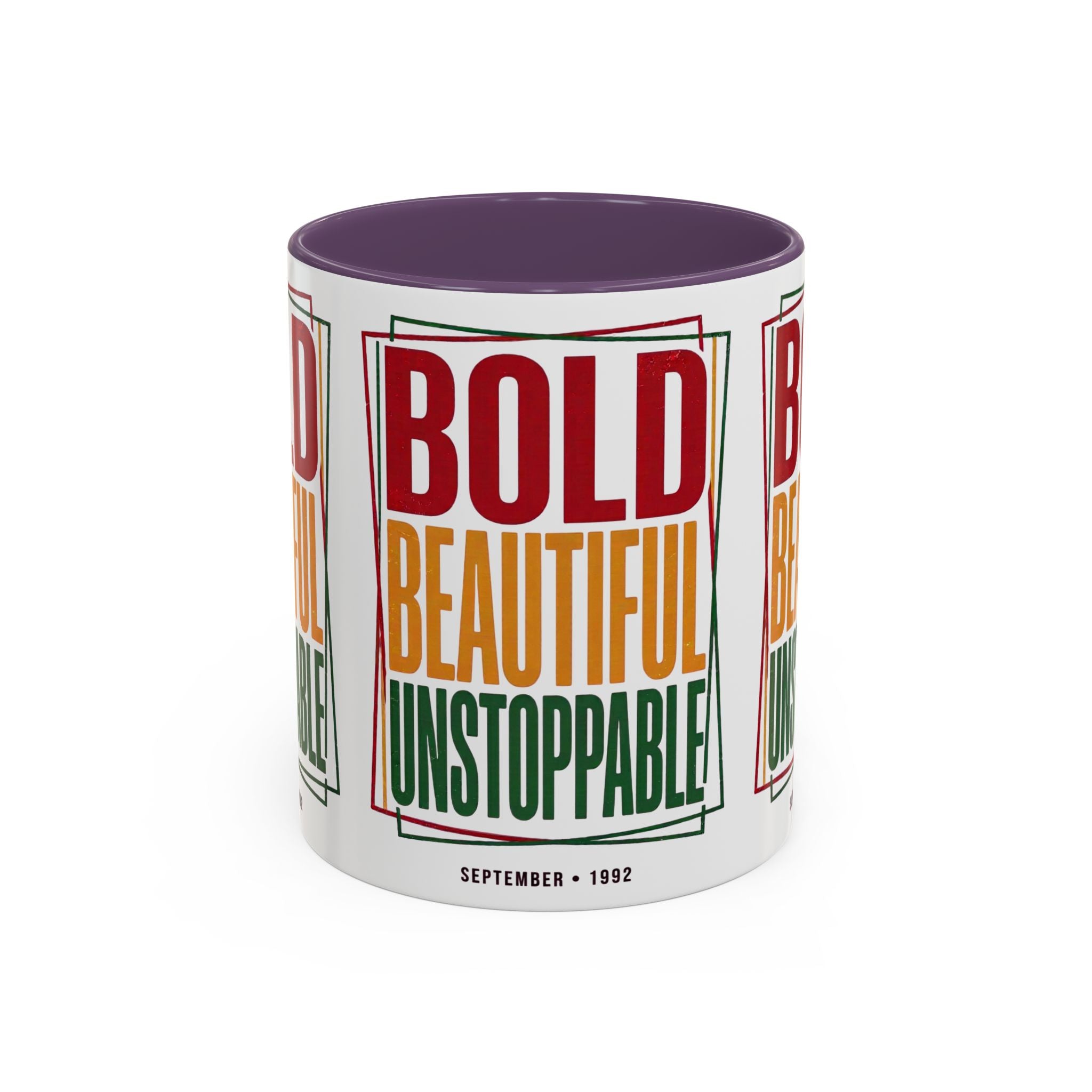 Bold Beautiful Unstoppable Accent Coffee Mug — Motivational Inspirational Gift (11/15oz)