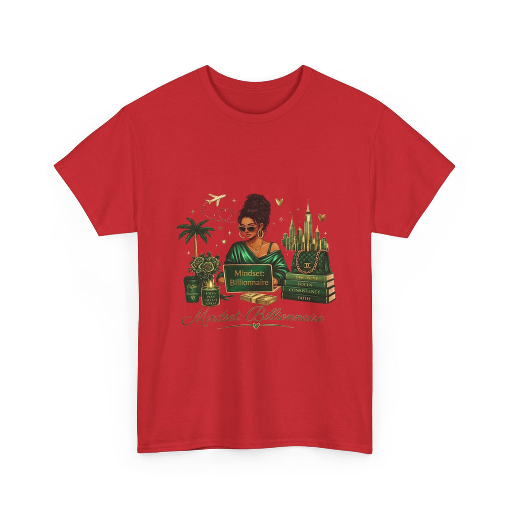 T-Shirt — Mindset Billionaire Graphic Tee (Empowerment, Travel & Success Design)