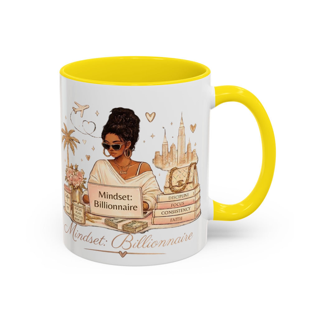 Mindset: Billionaire Accent Coffee Mug — Inspirational Luxury Travel Design (11/15 oz)