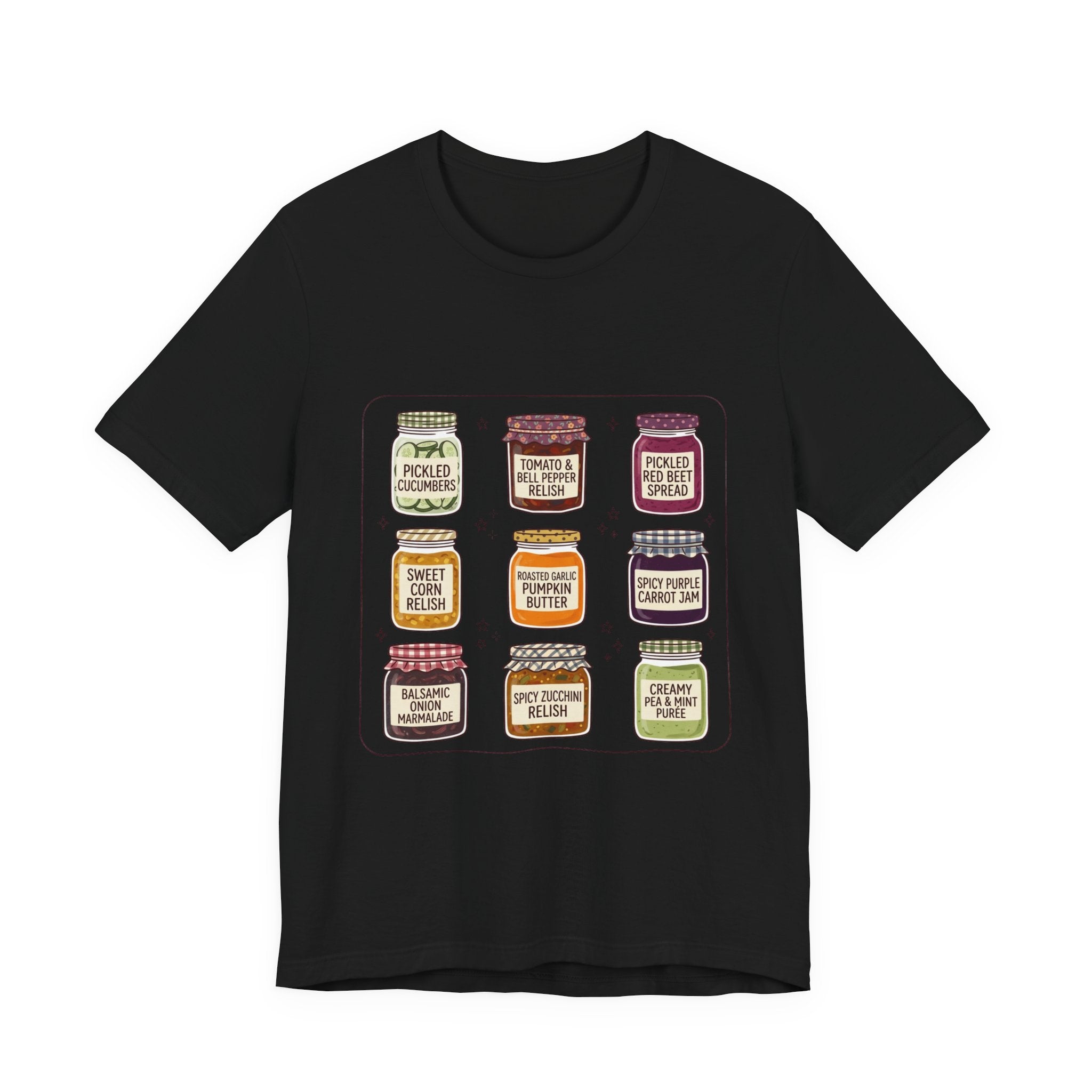 Retro Pantry Jar Illustration T-Shirt | Vintage Food Graphics, Diner Style