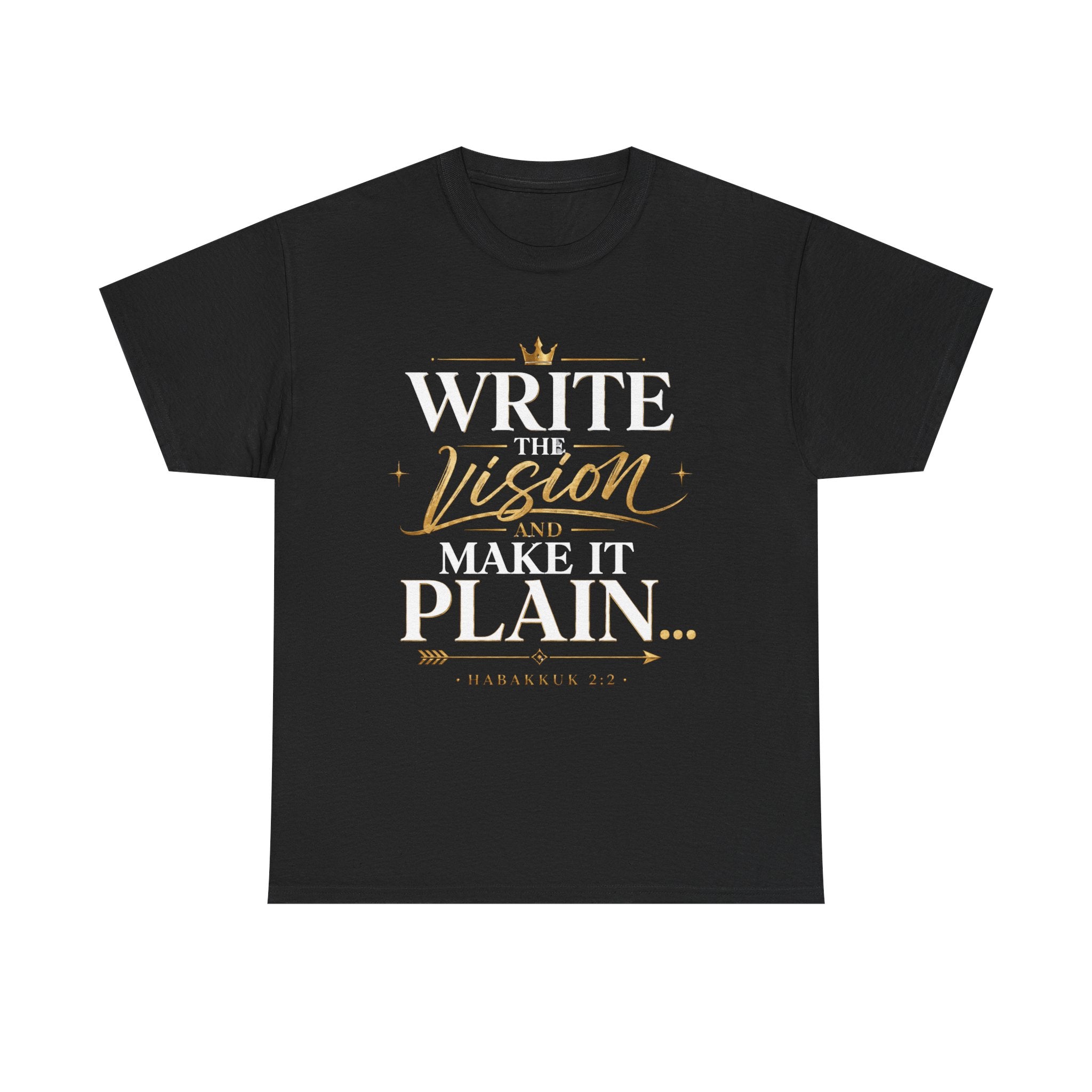 Write The Vision Plain T-Shirt — Hustle, Hardwork & Entrepreneur Gift