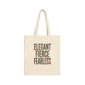 Elegant Fierce Fearless Tote | Juneteenth, Pan-African Colors