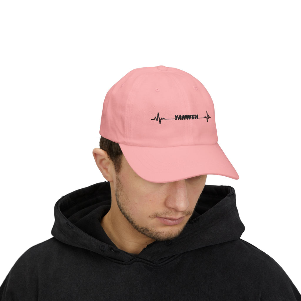 Yahweh Heartbeat Dad Cap — Christian Embroidered Baseball Hat